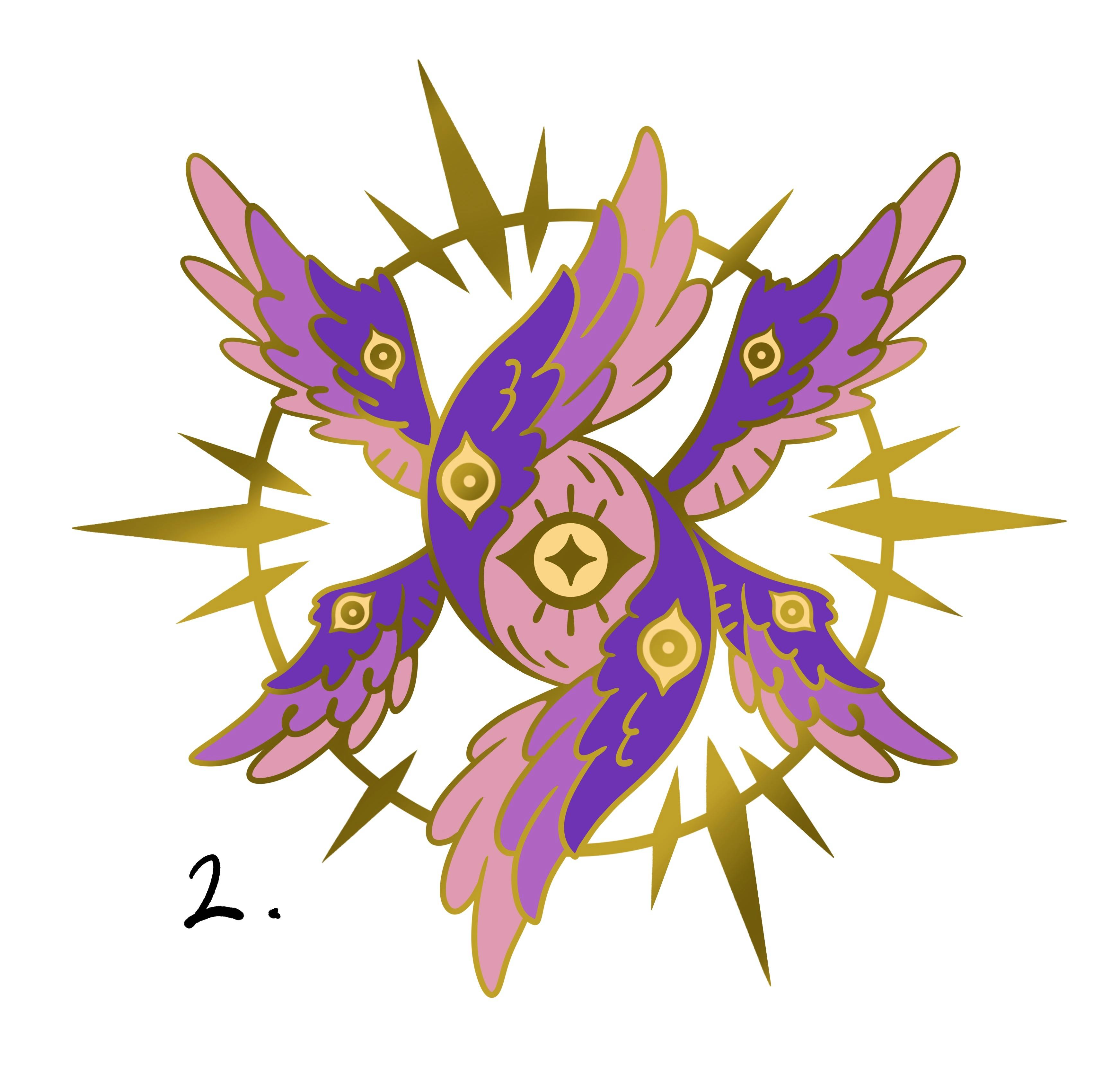 Gold Hard Enamel Purple/Pink