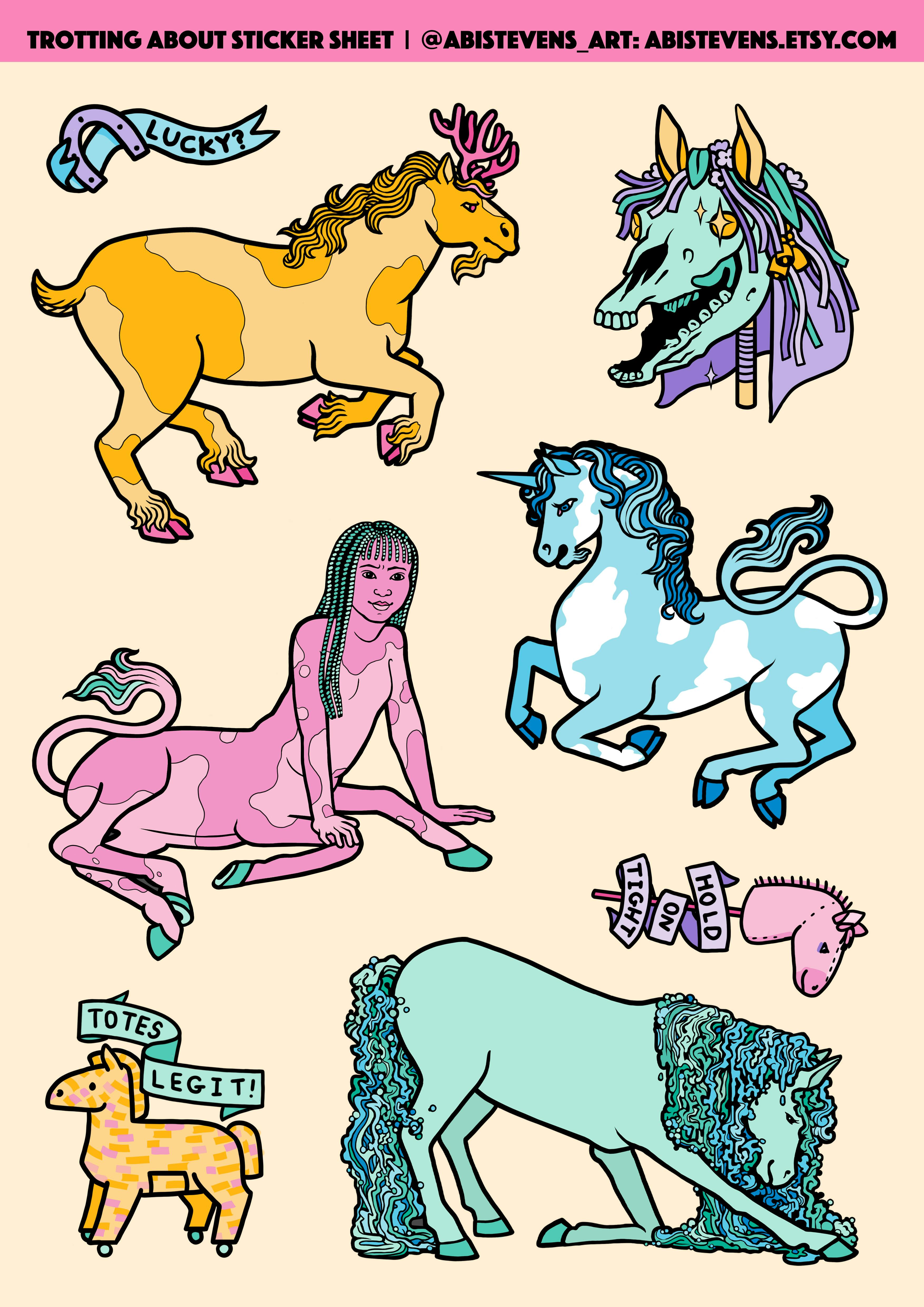 Horsing Around Sticker Sheet