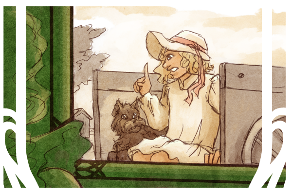 Ozma watching Dorothy in Kansas with the Magic Picture