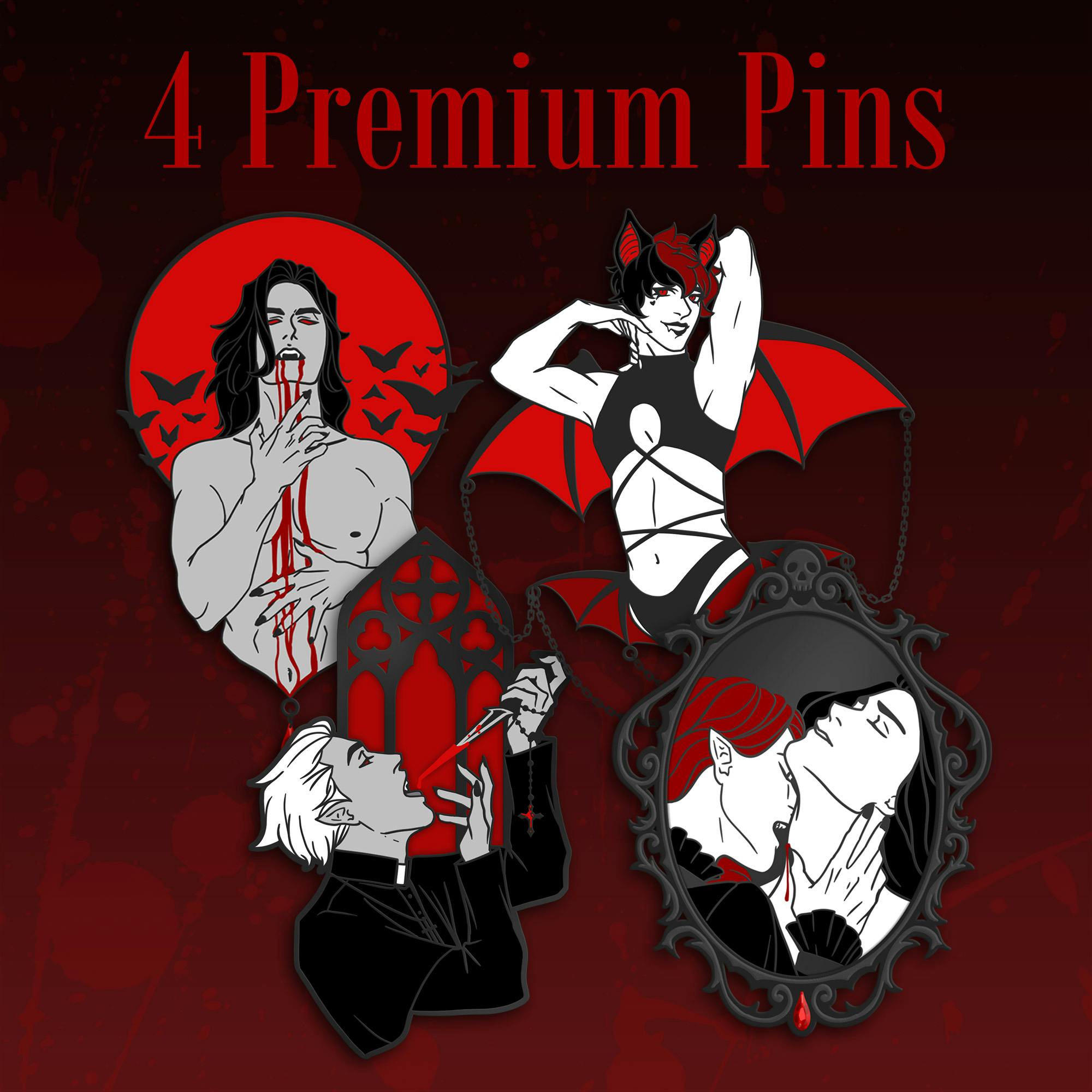 4 Premium Pins