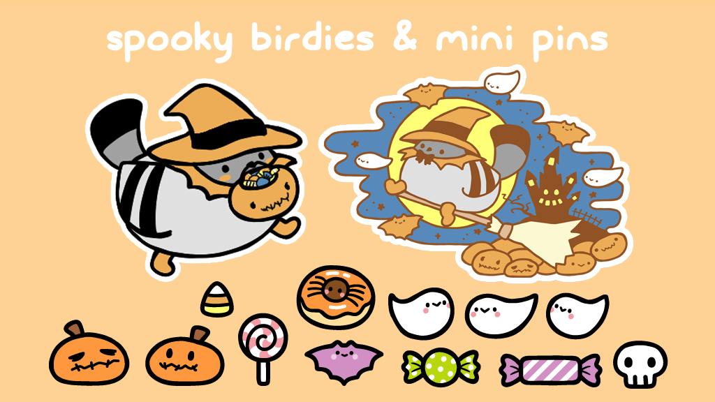 Spooky Birdies and Mini Pins