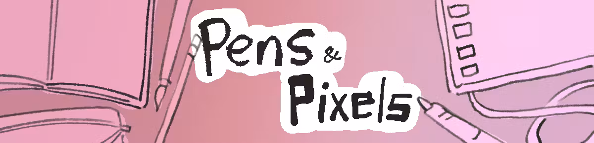 Pens & Pixels — Art Supplies Sticker Sheets