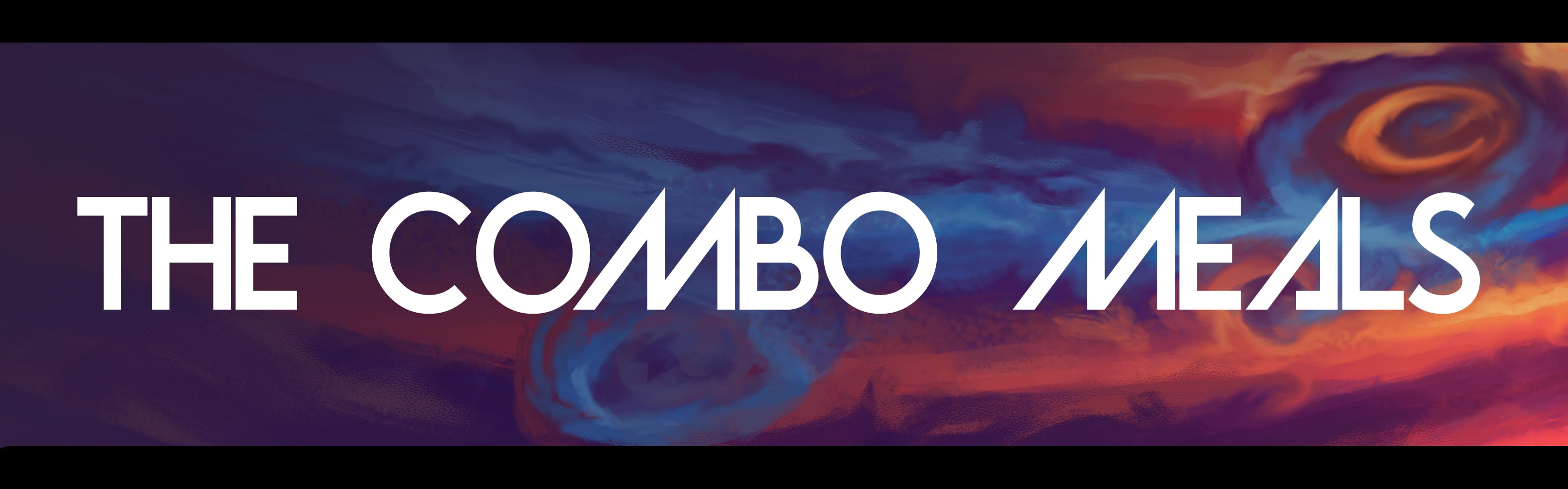 banner reading THE COMBO MEALS in scifi text. the backdrop is an illustration of a gas giant.