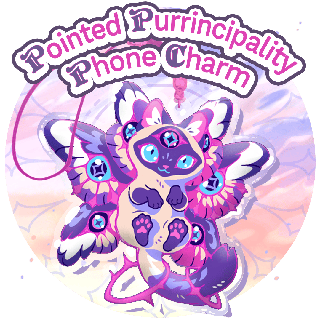 Pointed Purrincipality Phone Charm