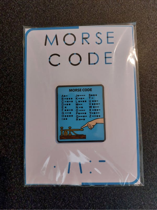 Morse Code Enamel Pin