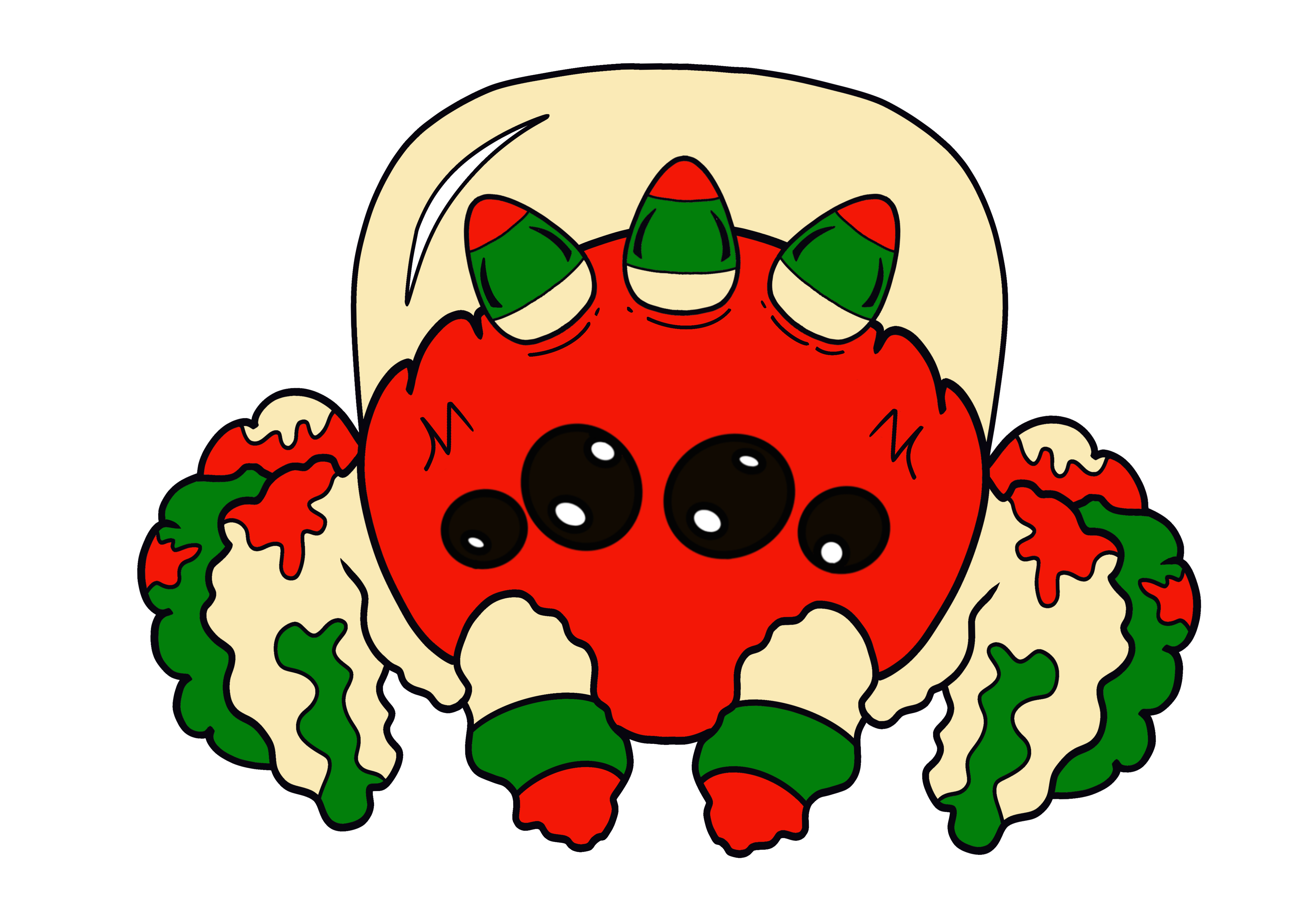 Christmas Candy Corn Jumping Spider