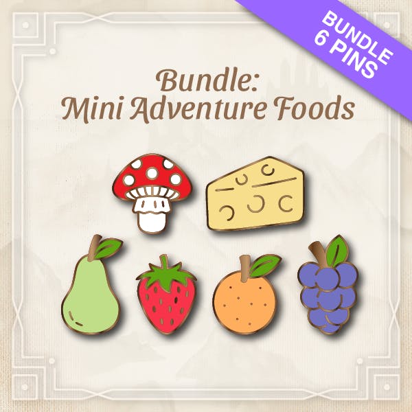 Bundle: All Mini Adventure Food Pins (6 pins)