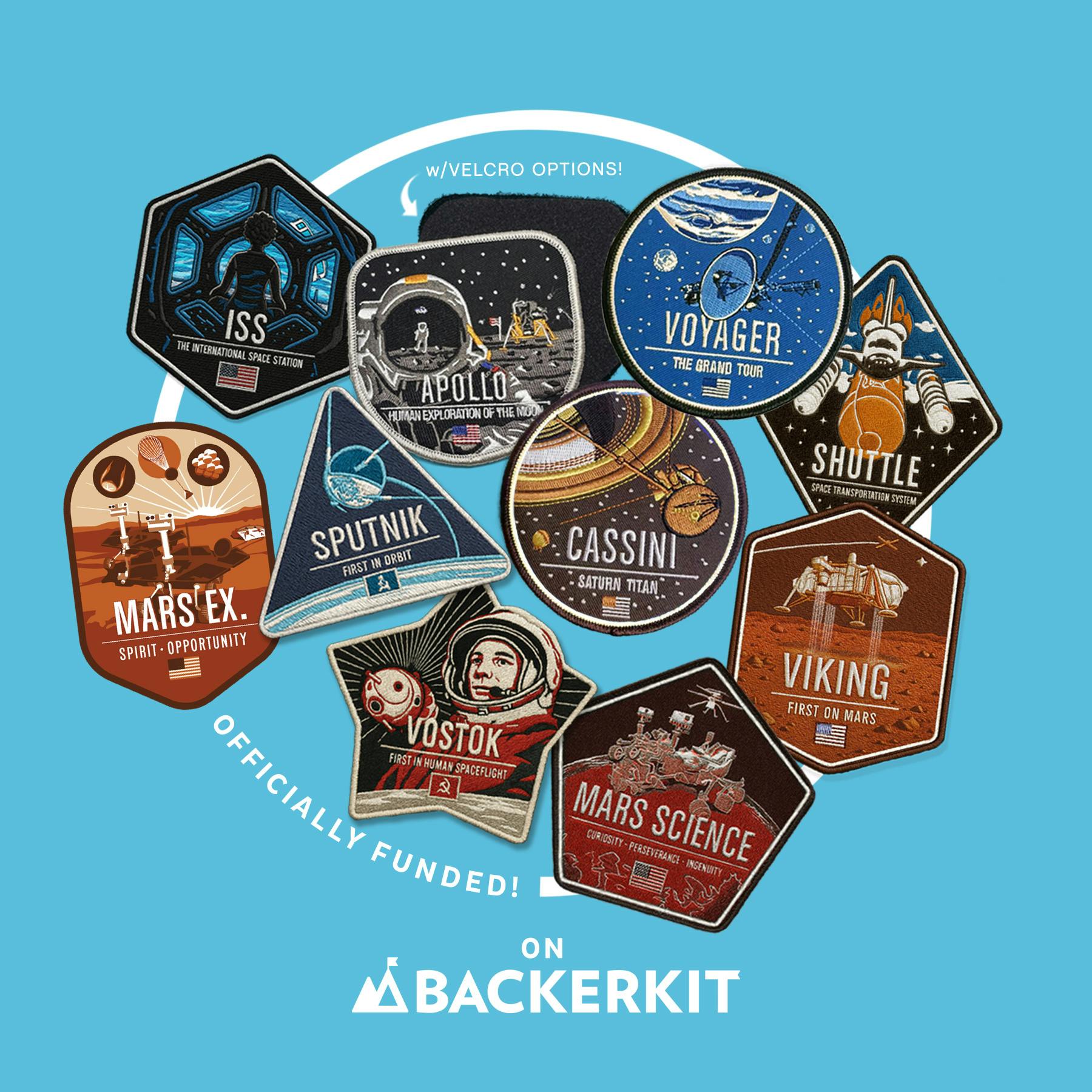 Full Set of Ten Space Mission Patches