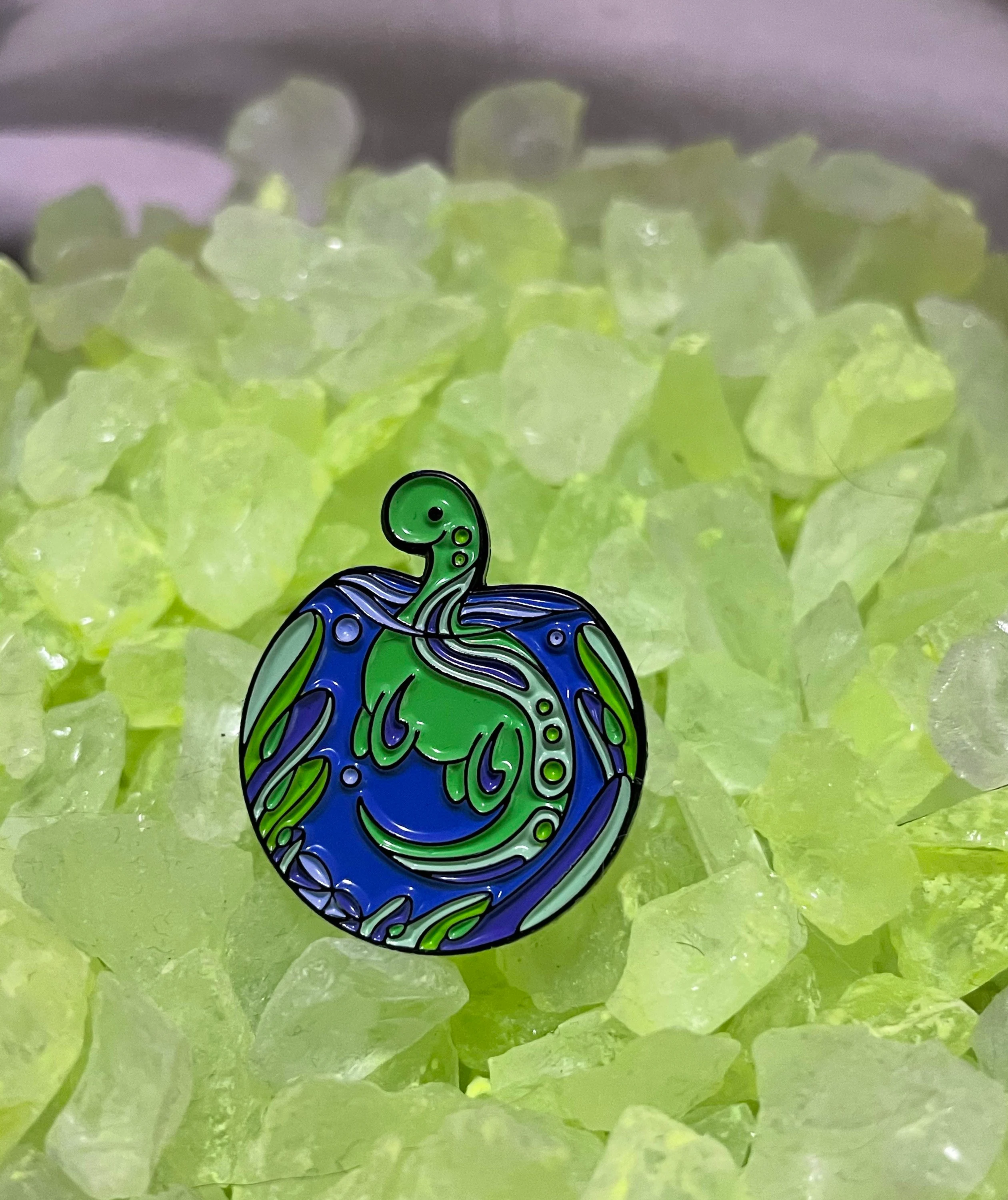 Little Nessie enamel pin