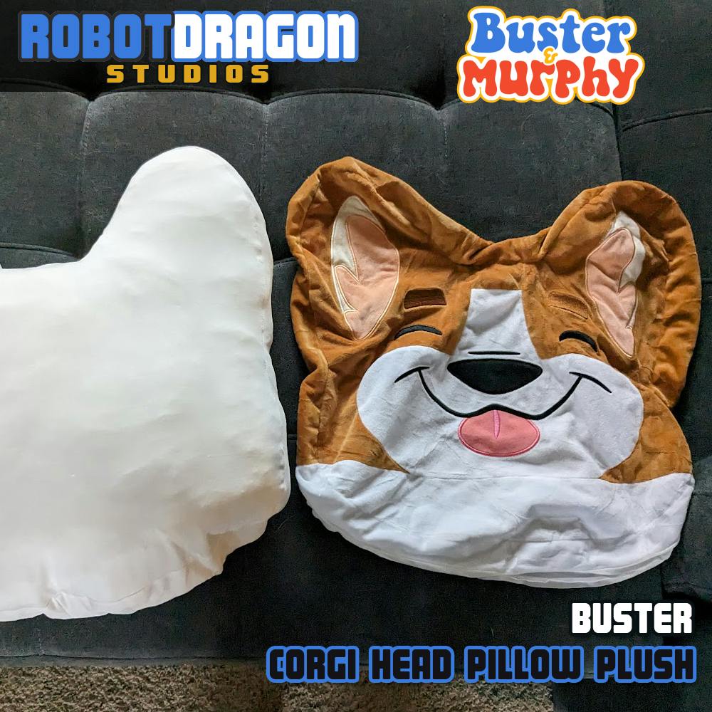 Buster Corgi Head Pillowcase (UNSTUFFED)
