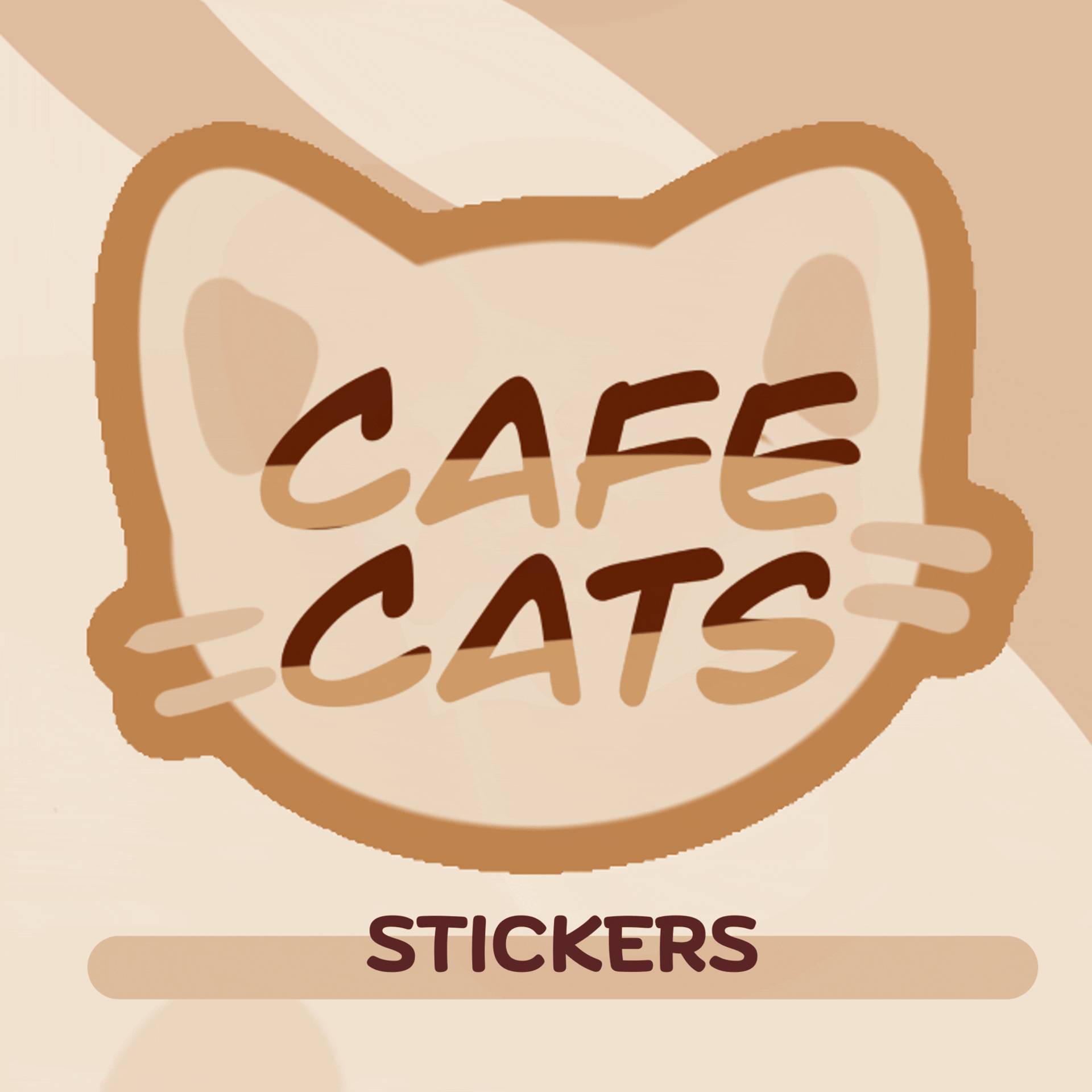 cafe cat sticker sheet