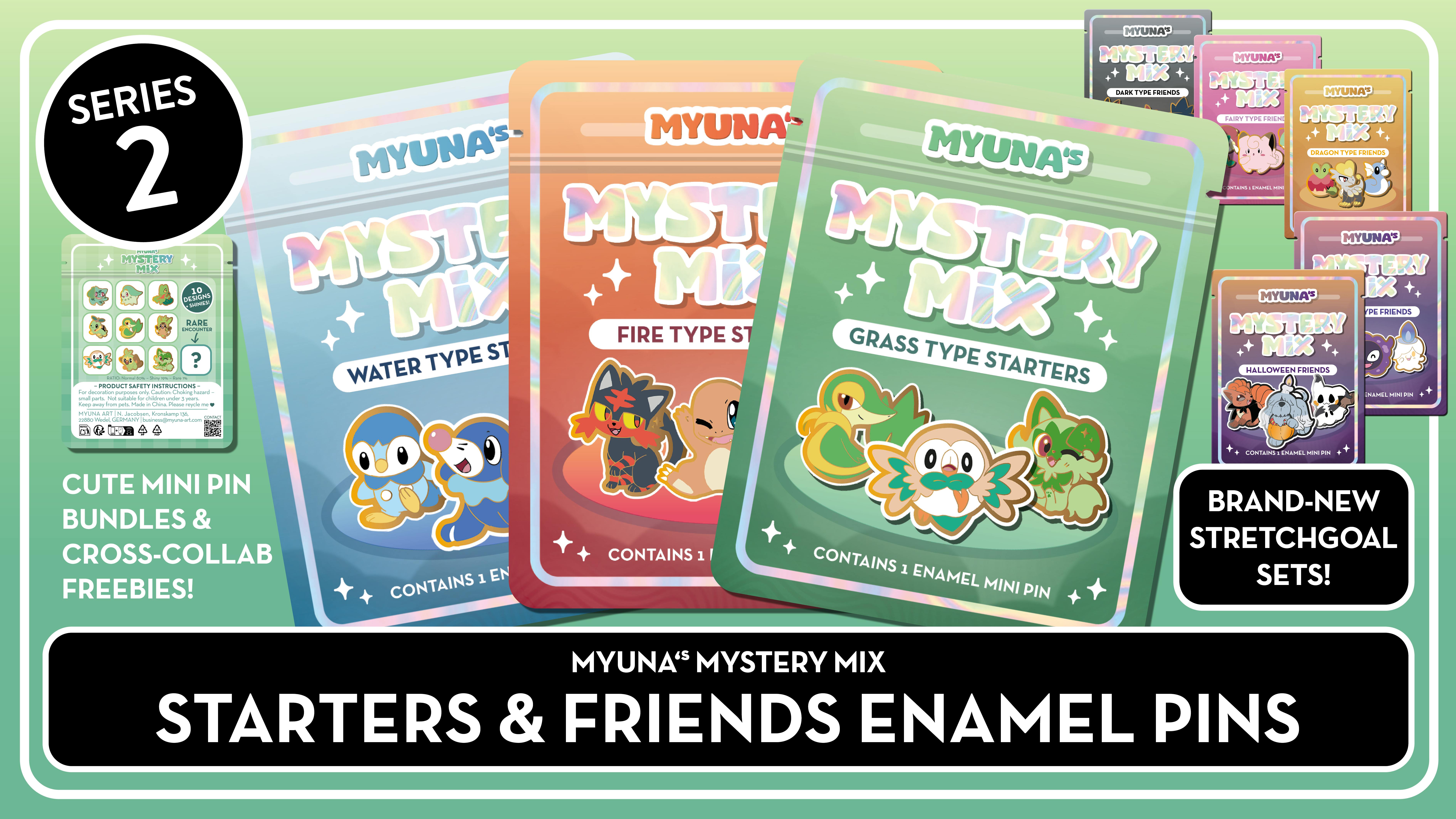 Myuna's Mystery Mix - A cute Gacha enamel pin series #2