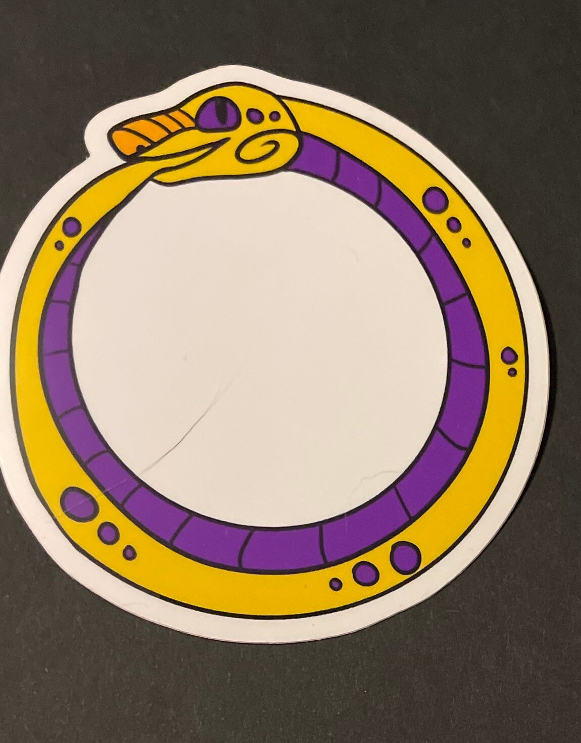 Intersex flag hoop snake sticker