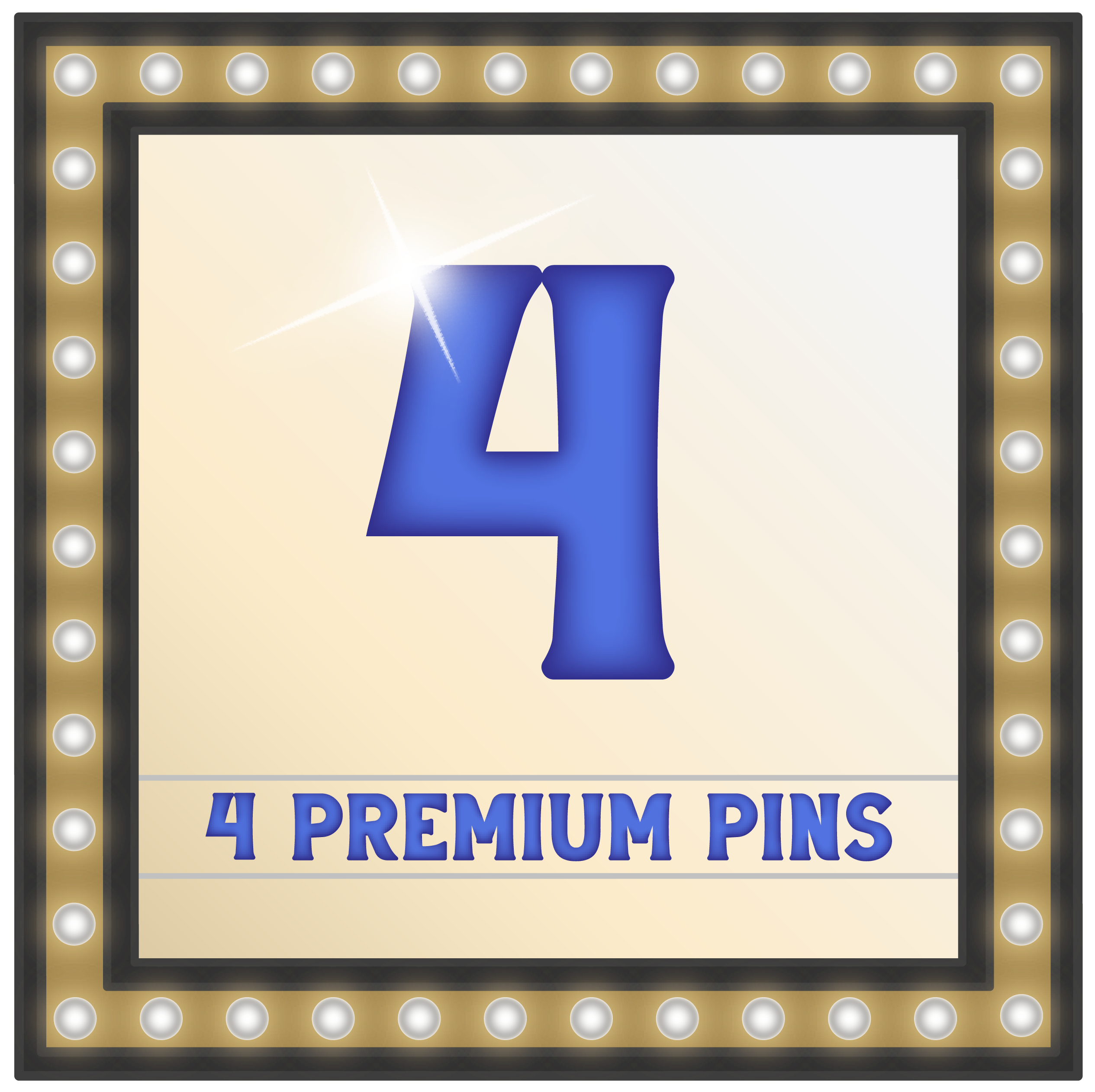 Four Premium Pins