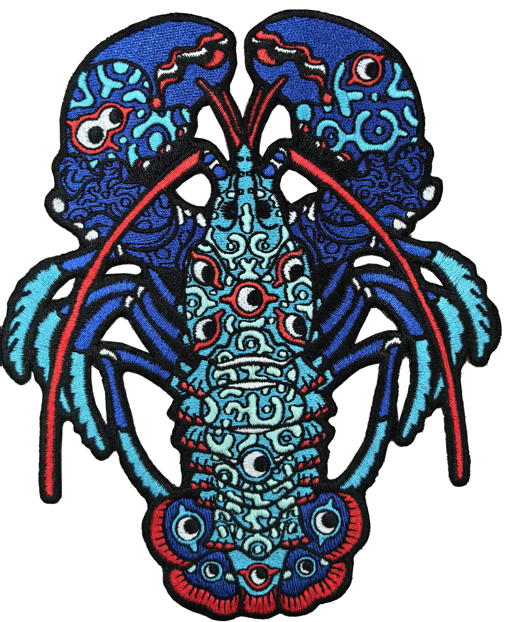 Blue Lobster embroidered patch