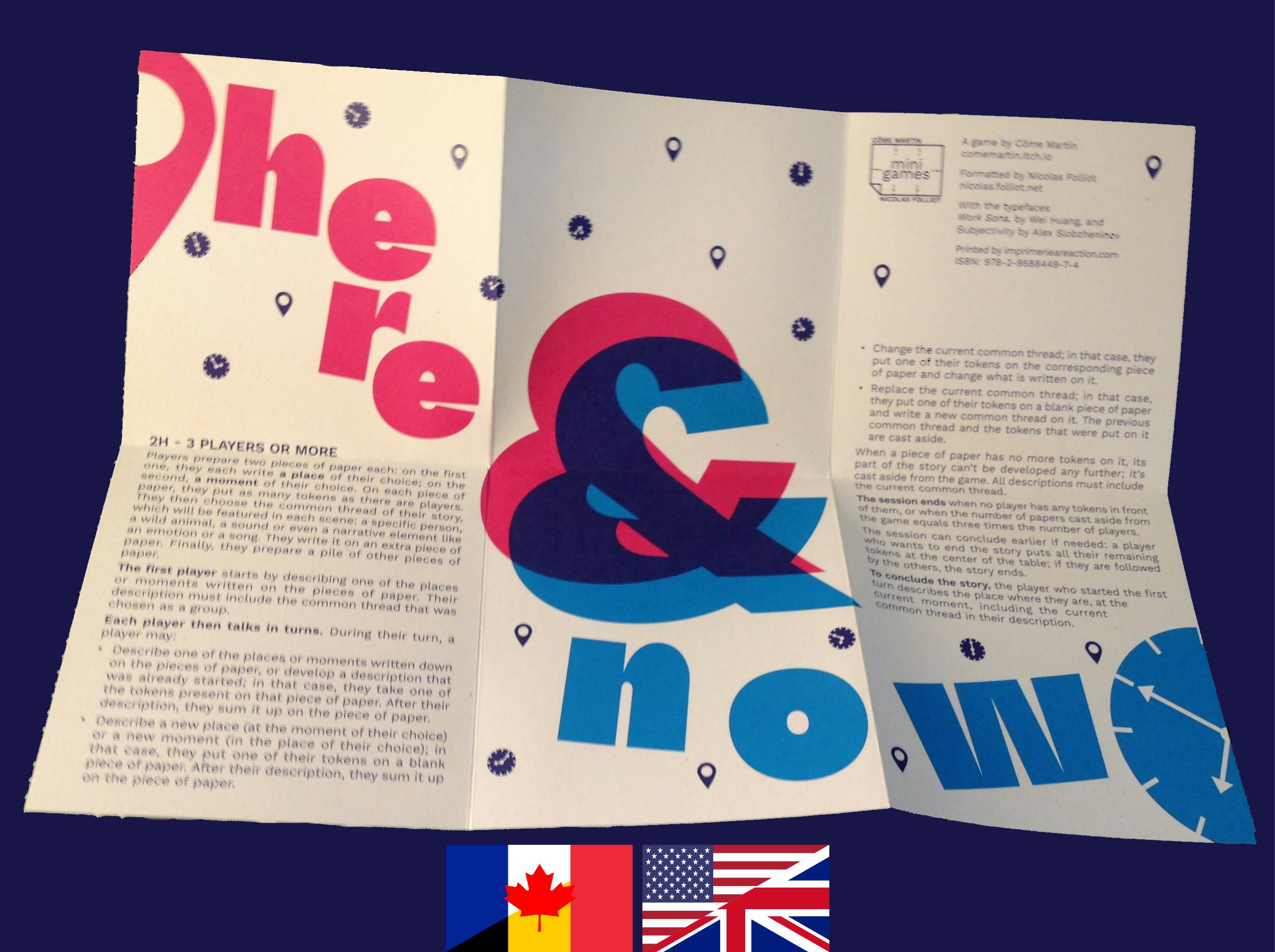 Printed copy of Here & Now / Exemplaire imprimé de Ici & Maintenant