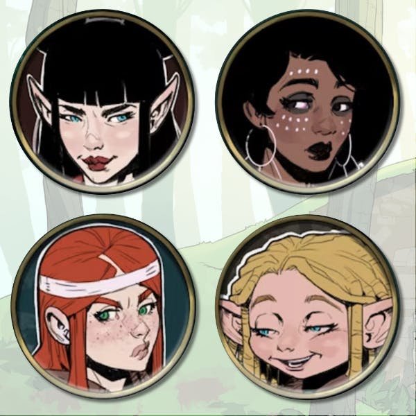 Rat Queens Friendship Token Enamel 4-Pack Pin Set 