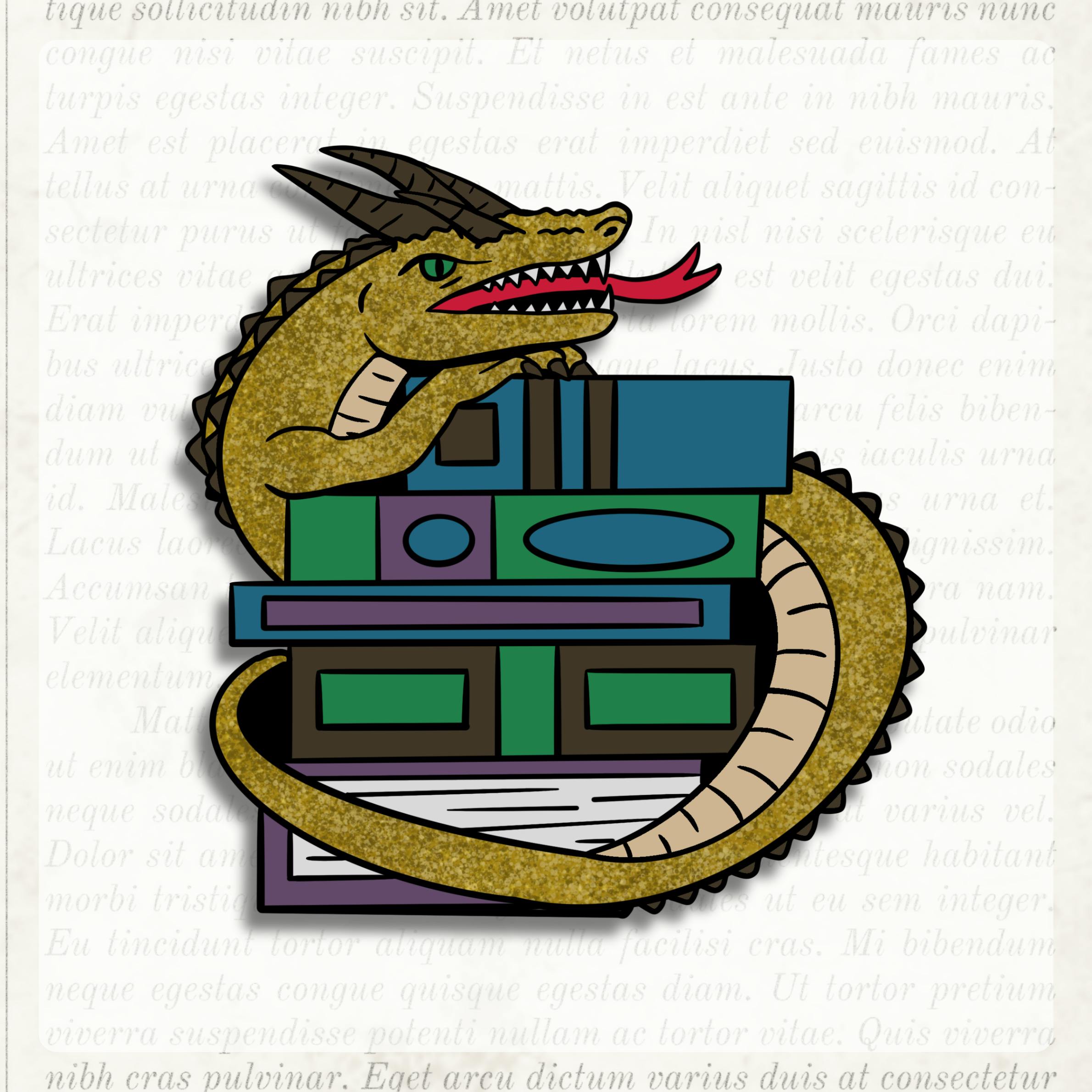 Bookwyrm Mini Pin