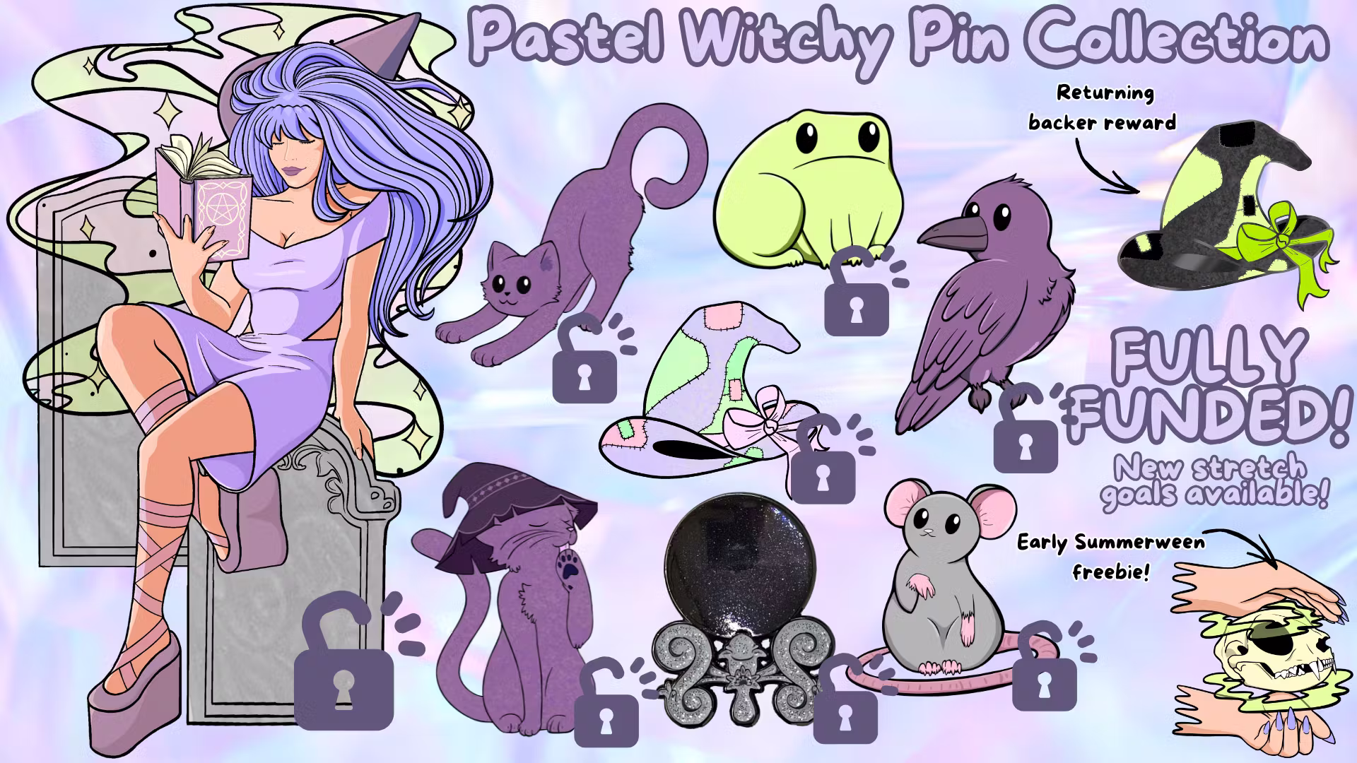 Pastel Witchy Pin Collection