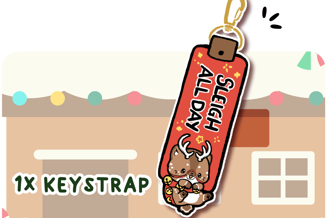 1 Embroidered Keystrap 