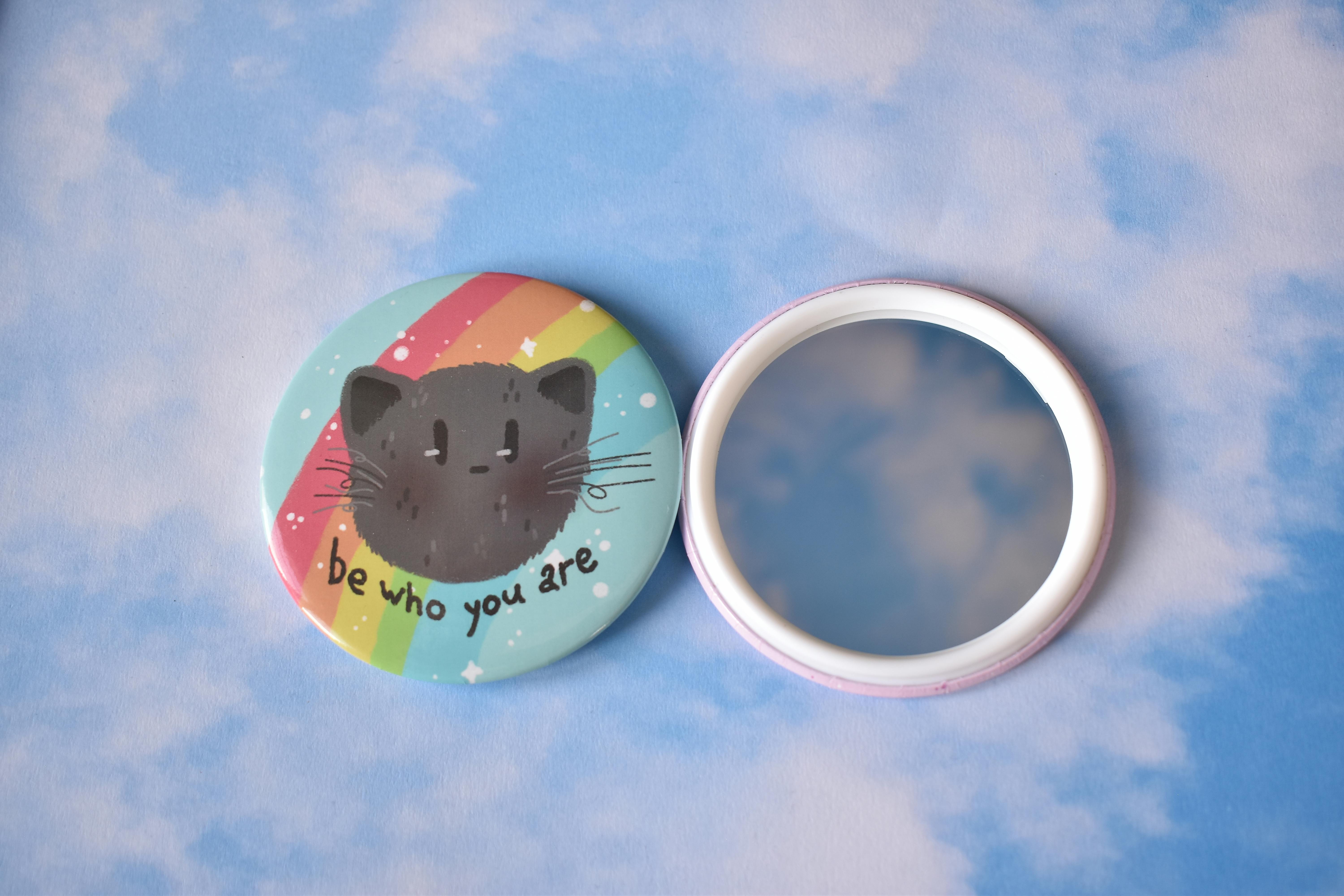 Be Who You Are Cat 3" Hand Mirror