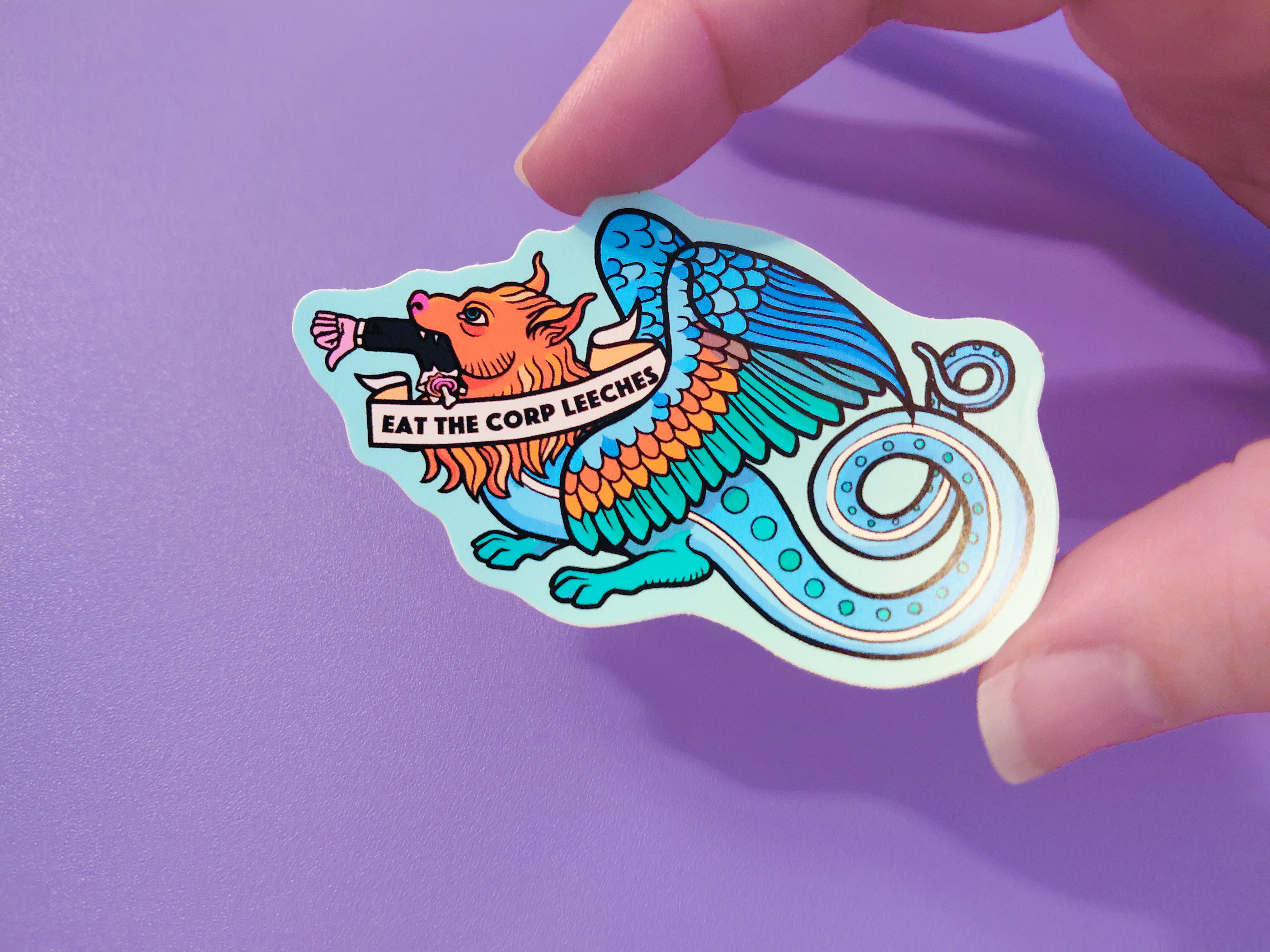 Eat the Corp Leeches Sticker