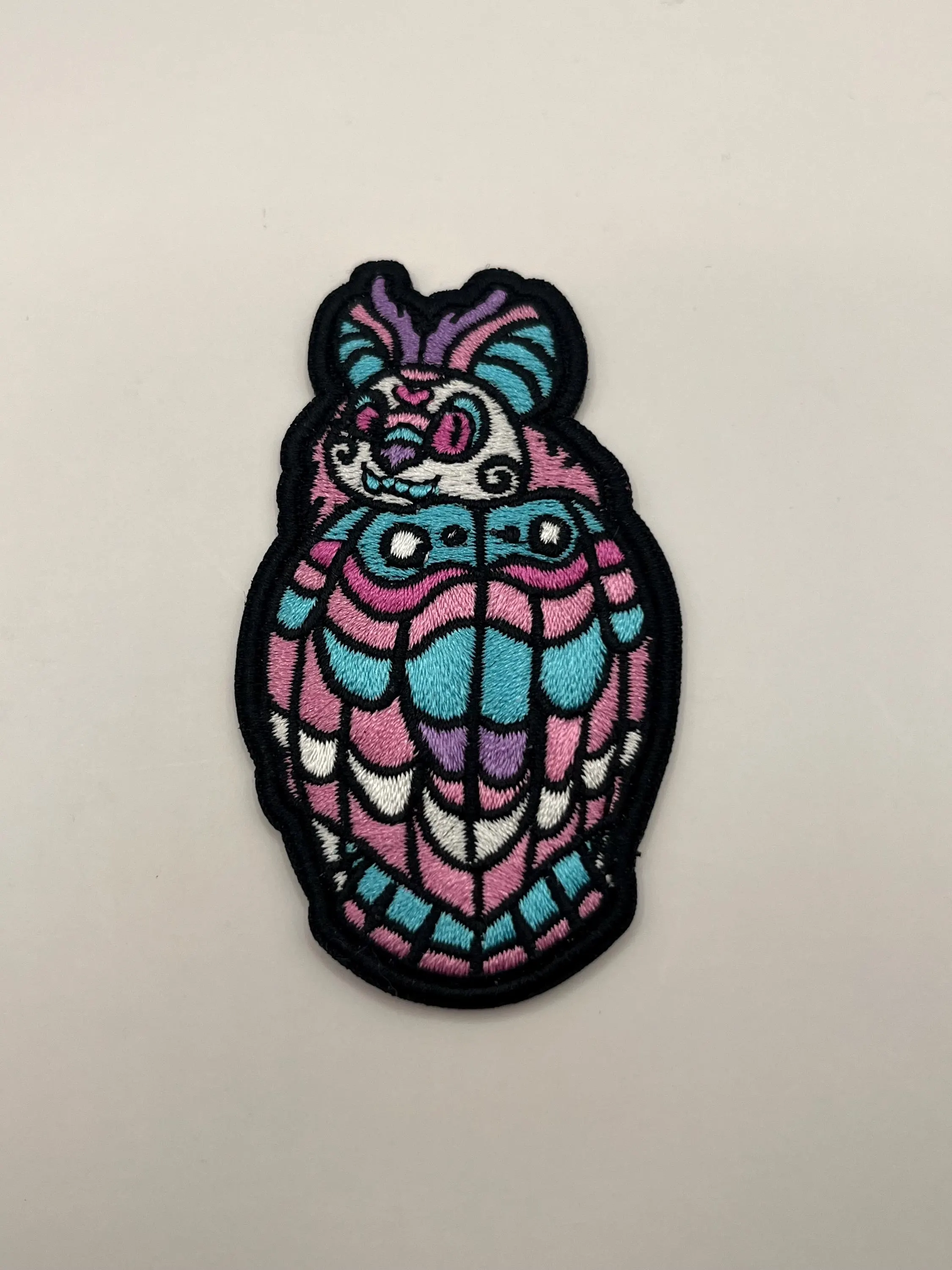Trans pride dingbat iron-on patch