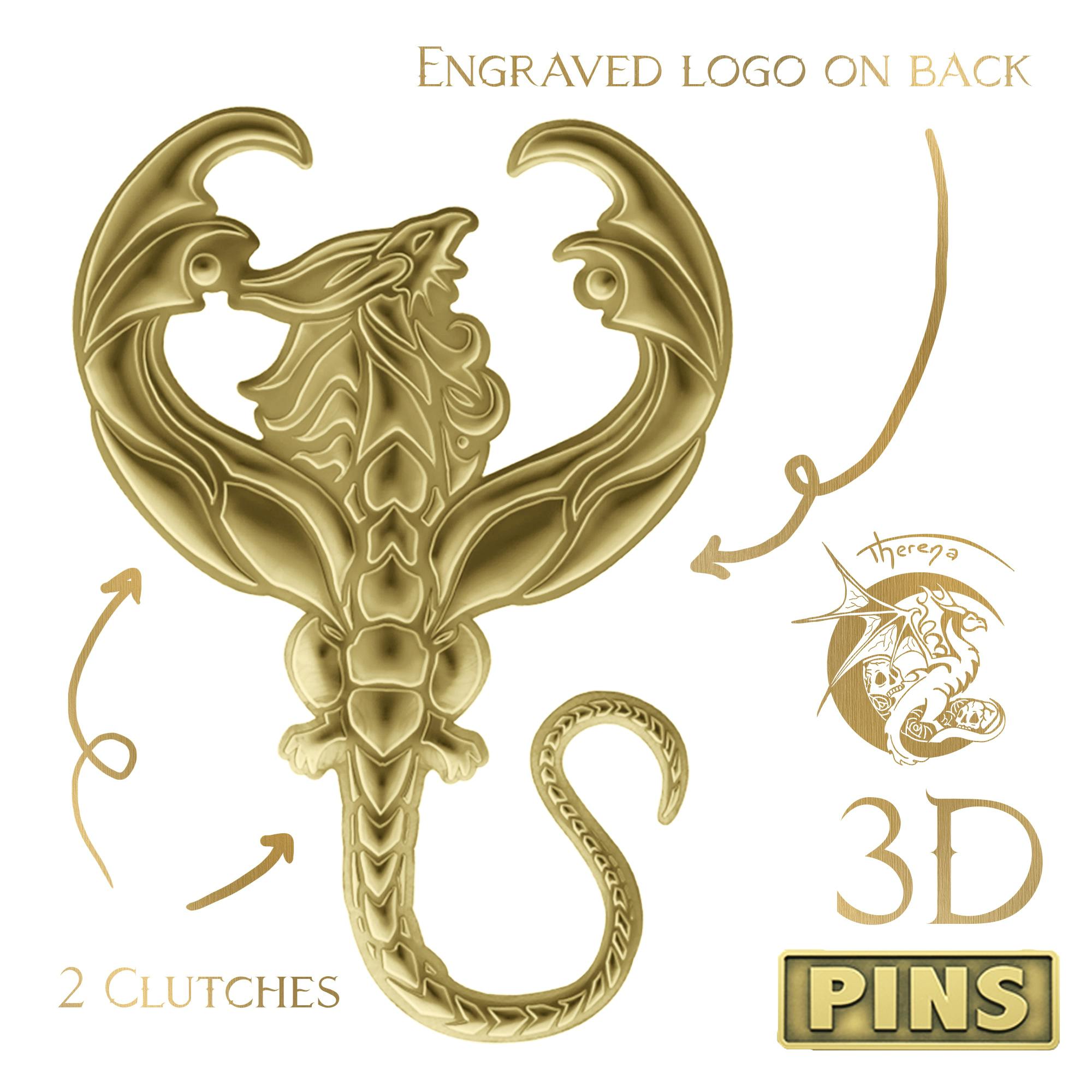 3D Scorpio Dragon pin (ltd ed)