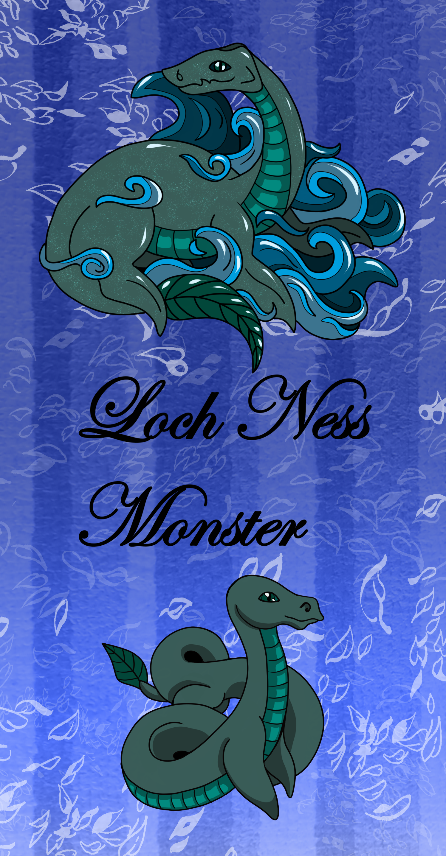 Loch ness monster bookmark