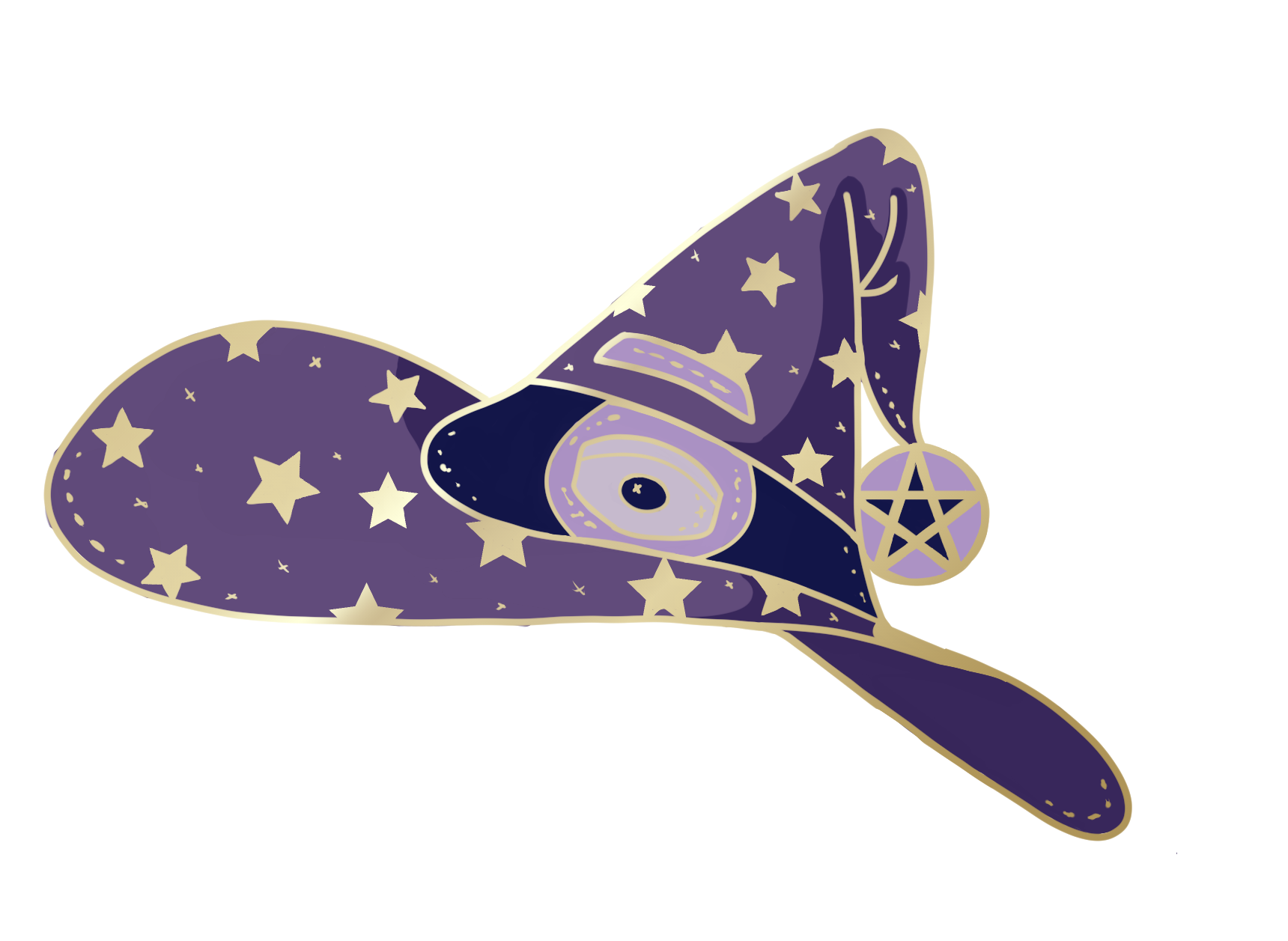B GRADE - Witches hat mini pin