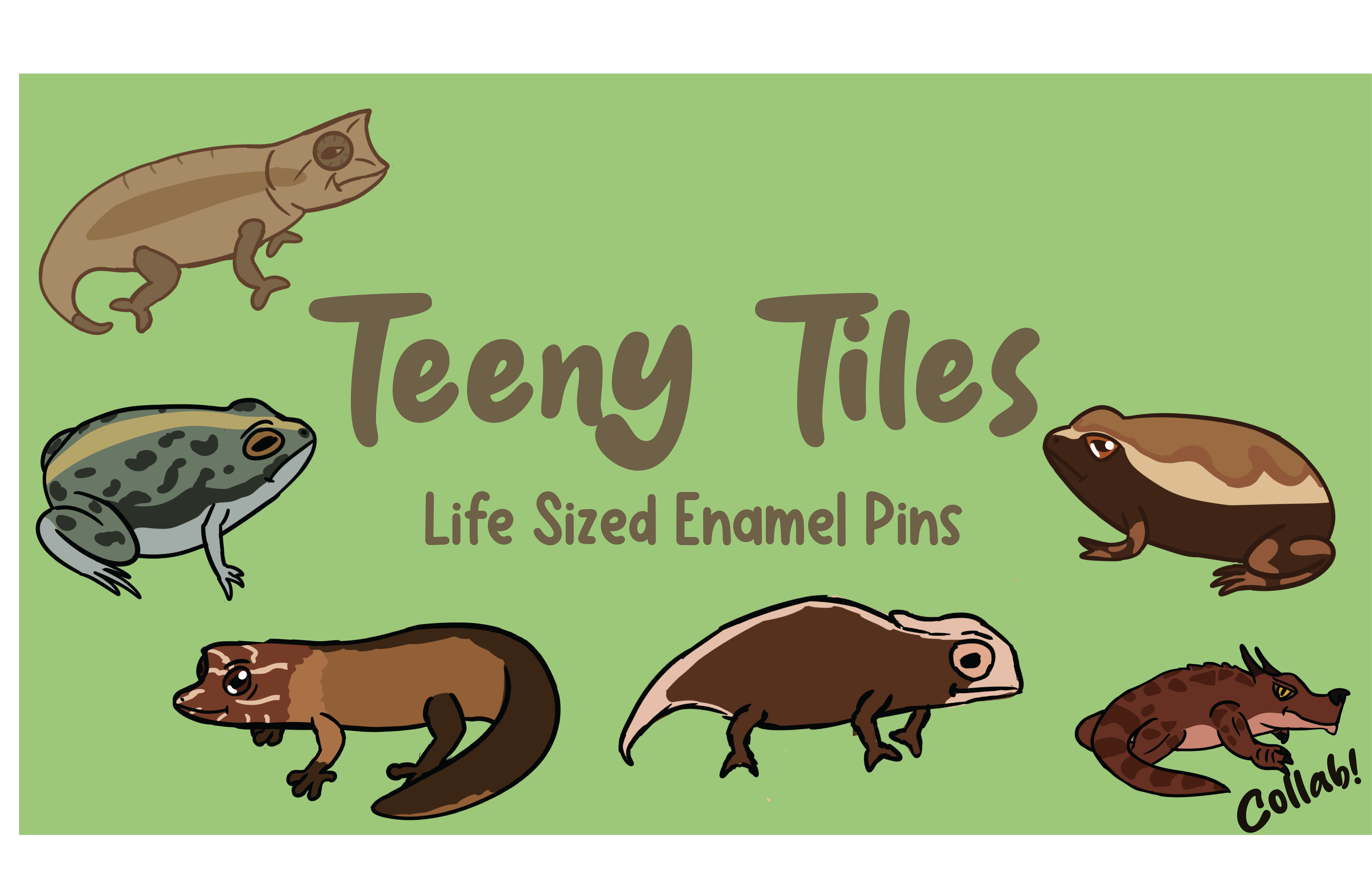 Teeny Tiles - Life Size Enamel Pins