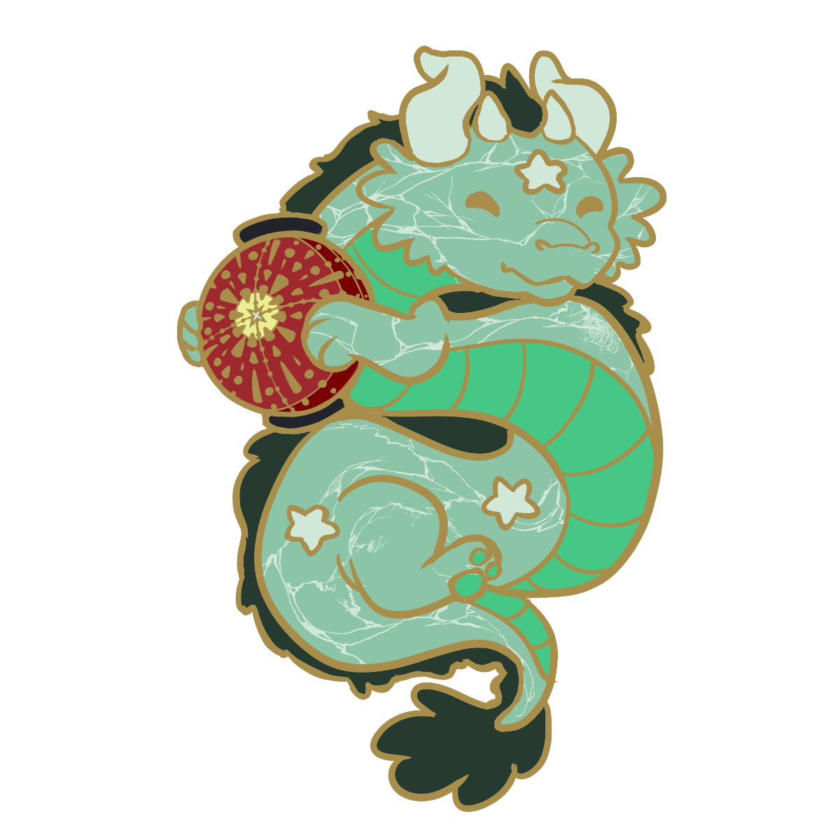 Festival dragon sticker