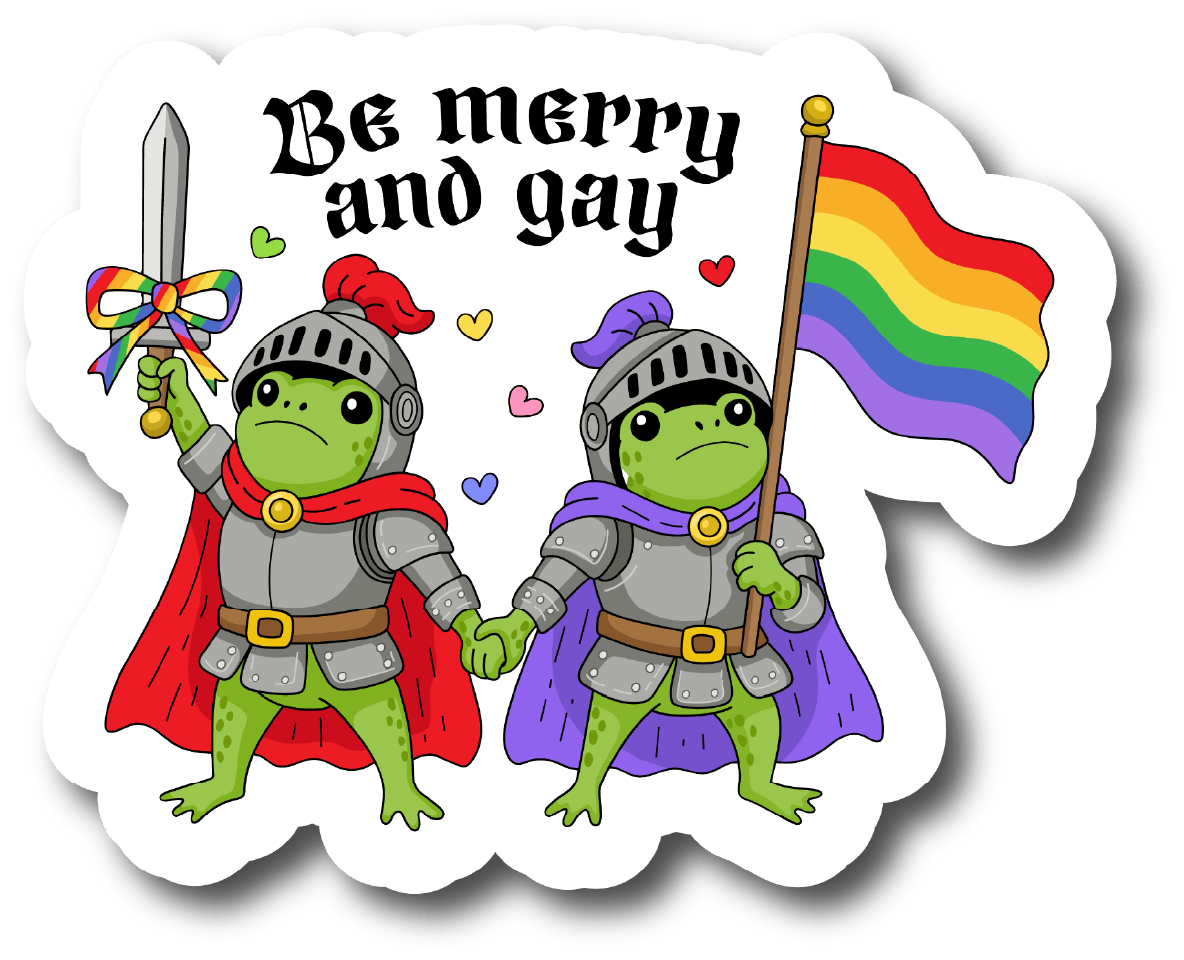 Be Merry and Gay Sticker