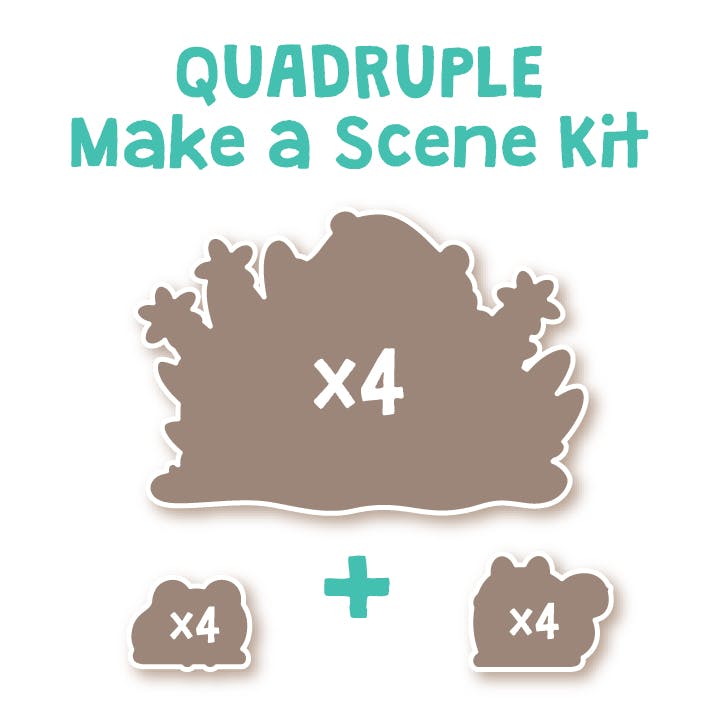 Quadruple Make a Scene Kit - 4 XL pins + 8 mini pins