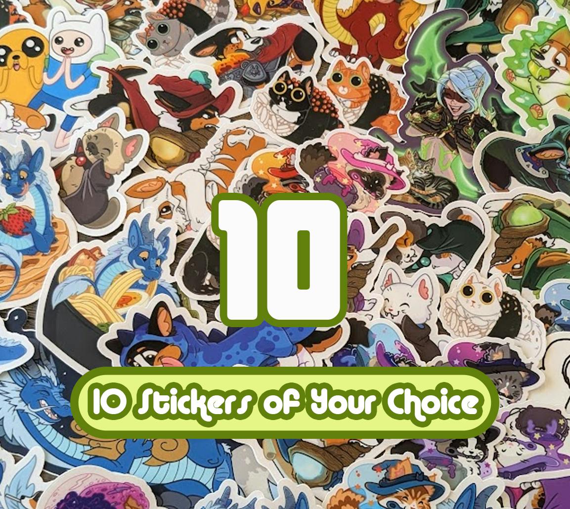 Ten (10) Stickers