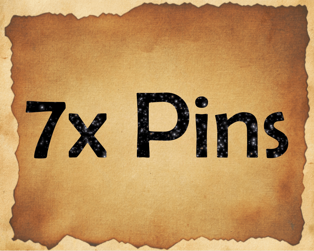 Pin : 7x Enamel Pin (Over 2cm)