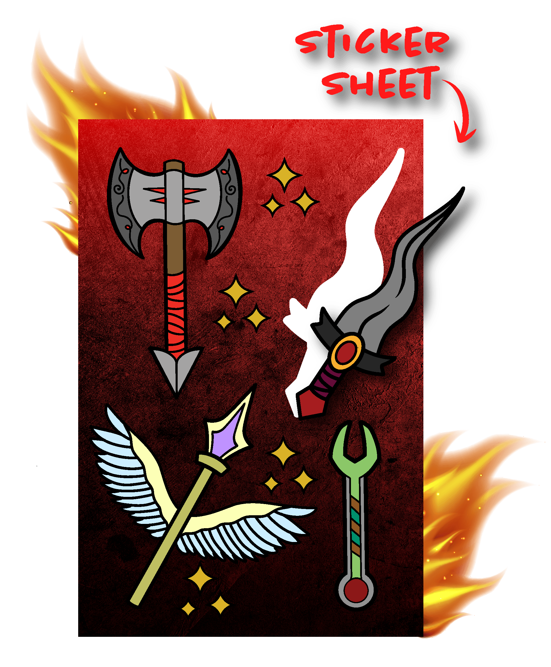 Pin Forge Sticker Sheet