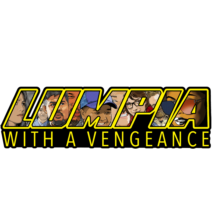 LUMPIA WITH A VENGEANCE Title Logo Enamel Pin