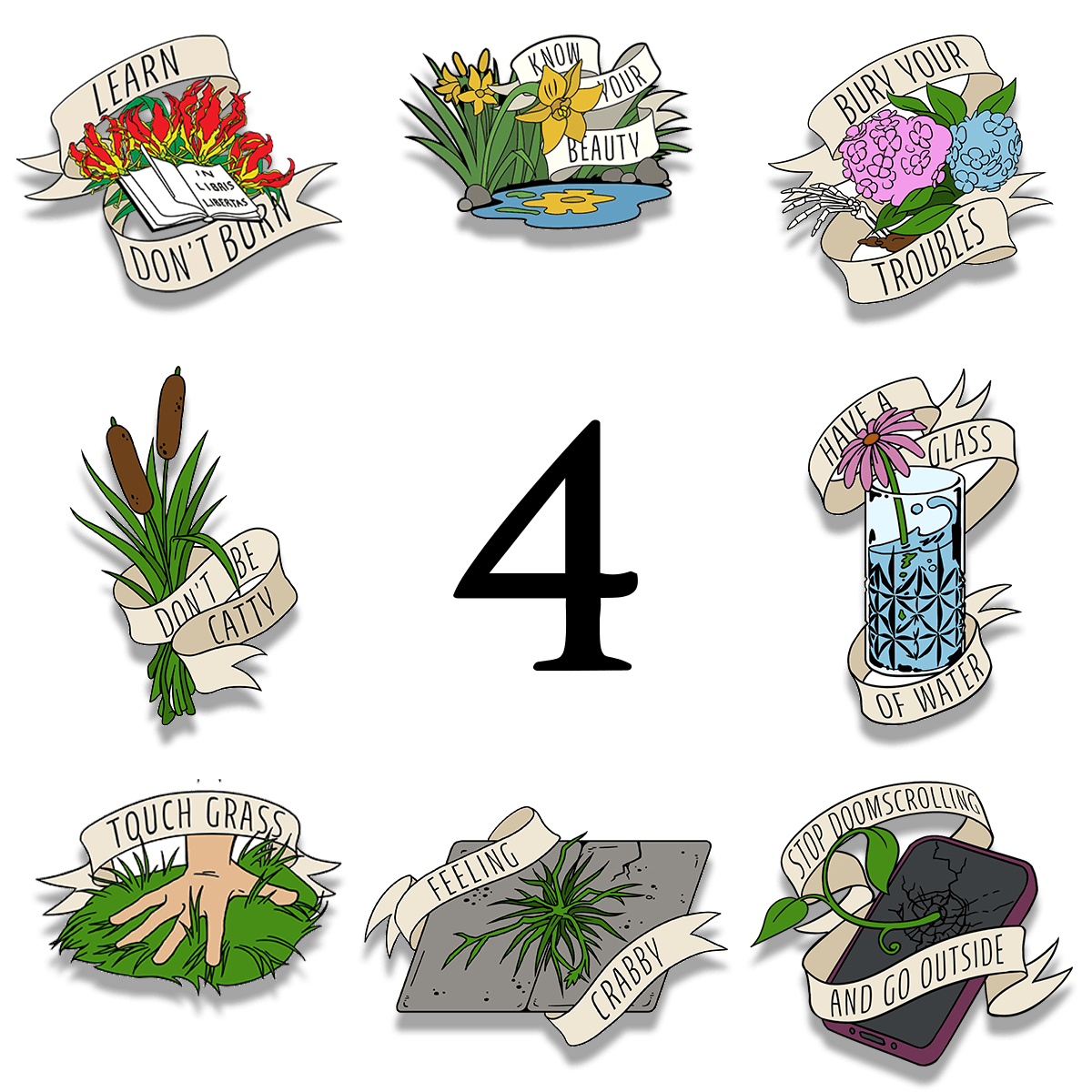 Four Pins of Your Choice