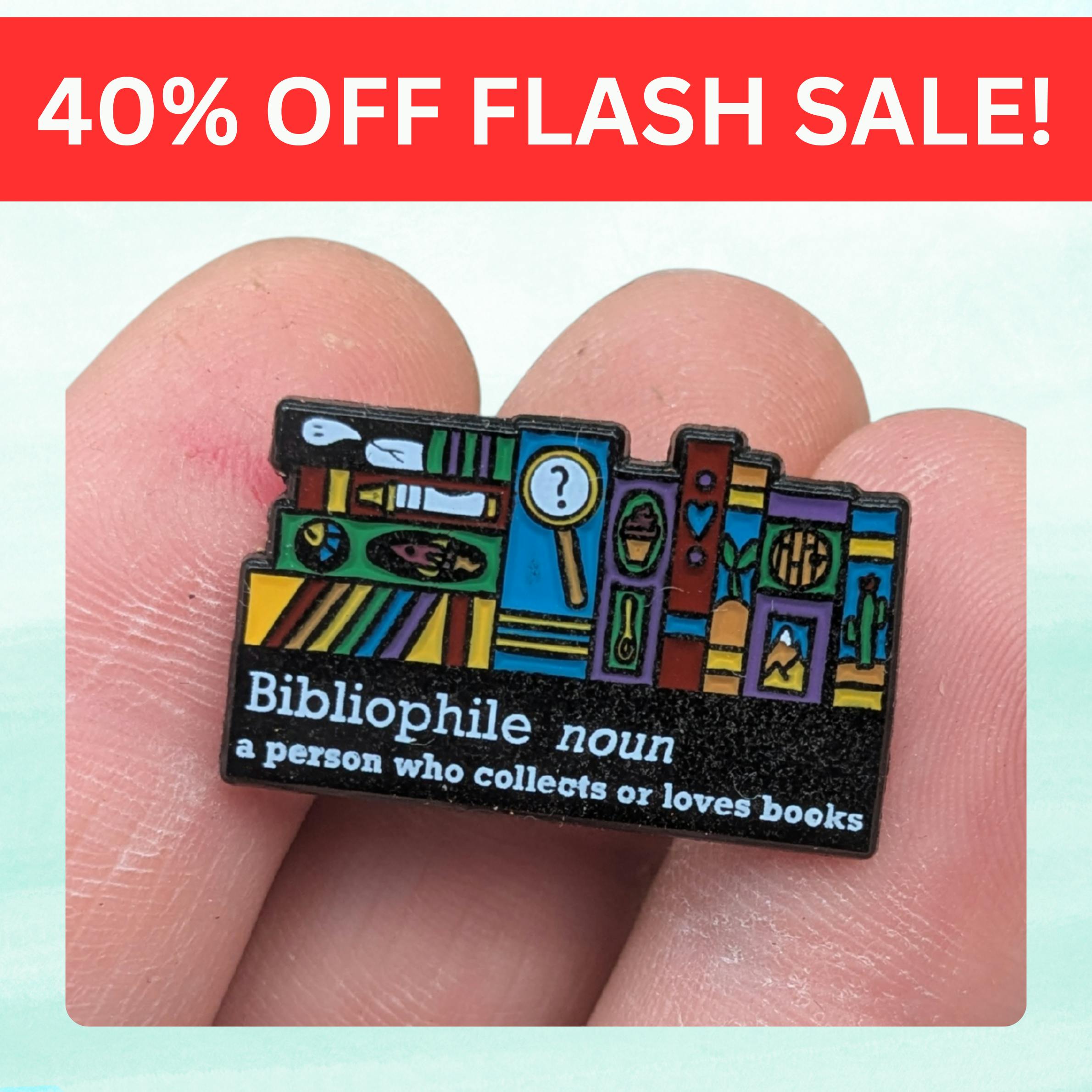 FLASH SALE: Bibliophile Bookshelf Mini Pin