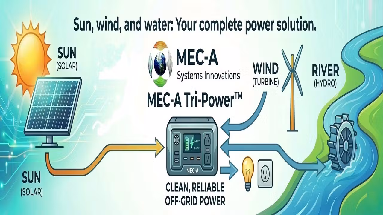 MEC-A Tri-Power: 1400W Portable Off-Grid Power Unit