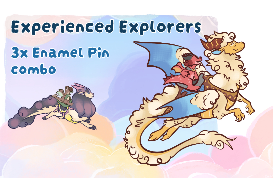 Experienced Explorers: 3x Enamel Pin + Rider Magnet