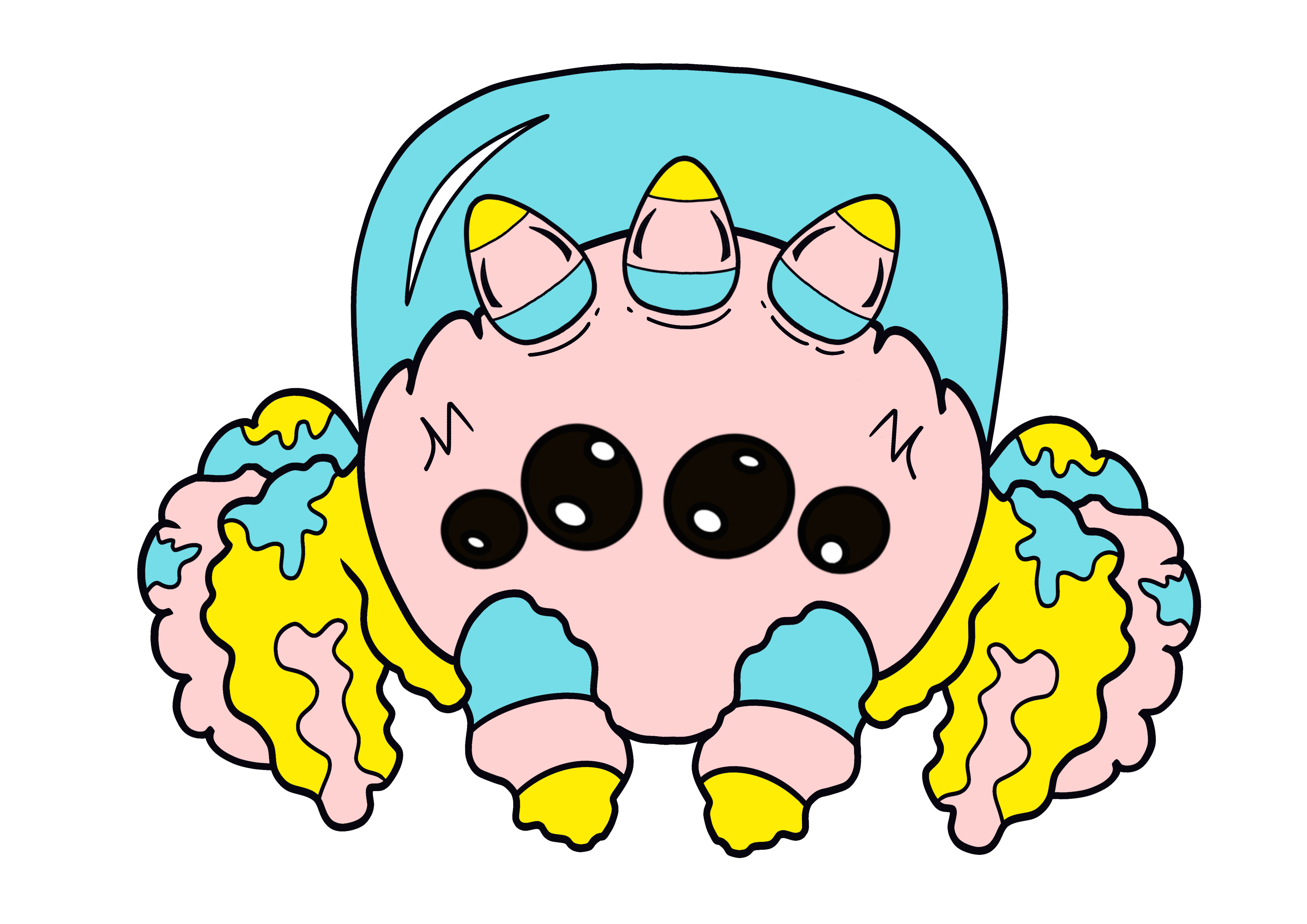 Easter Candy Corn Jumping Spider