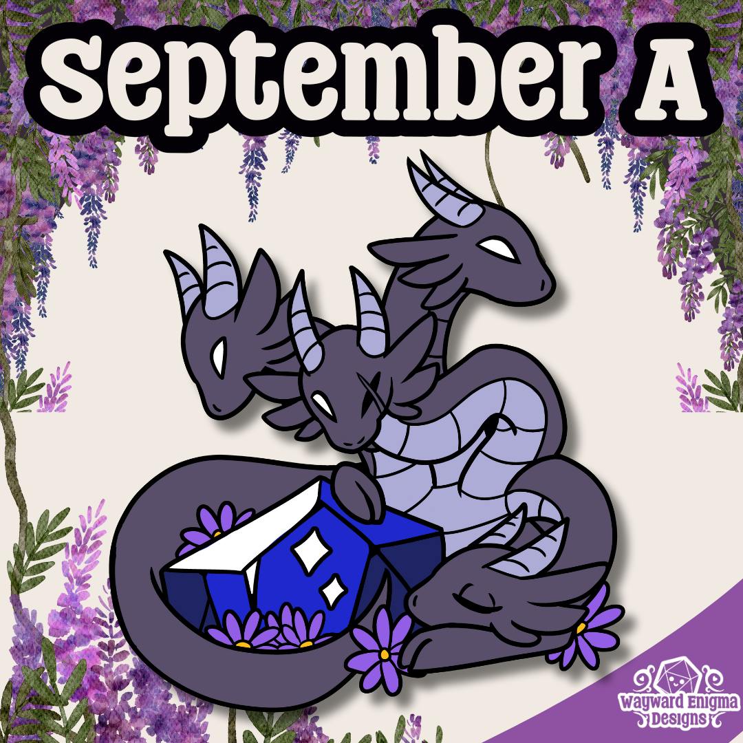 September A - Birthstone Beast Enamel Pin