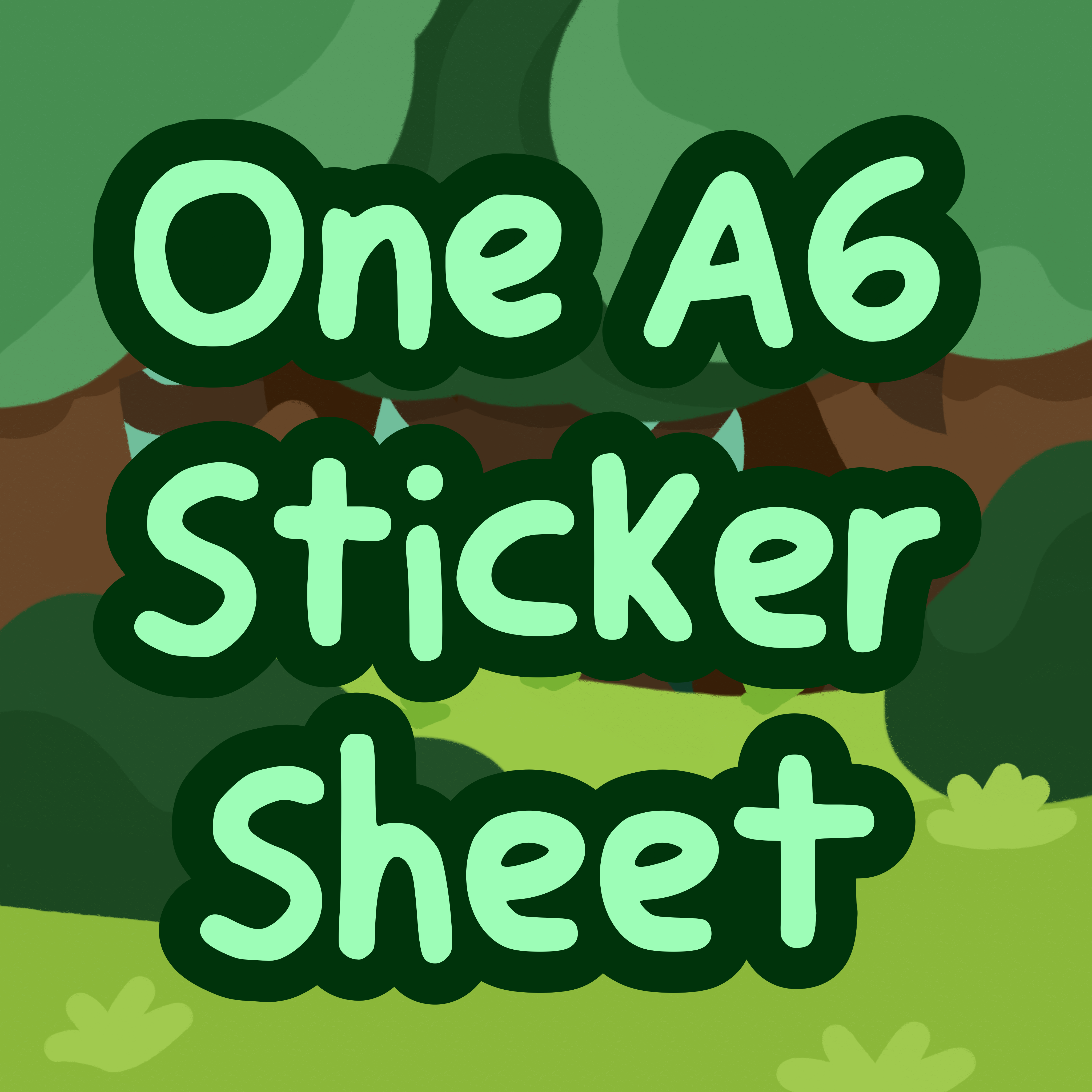 One A6 Sticker Sheet