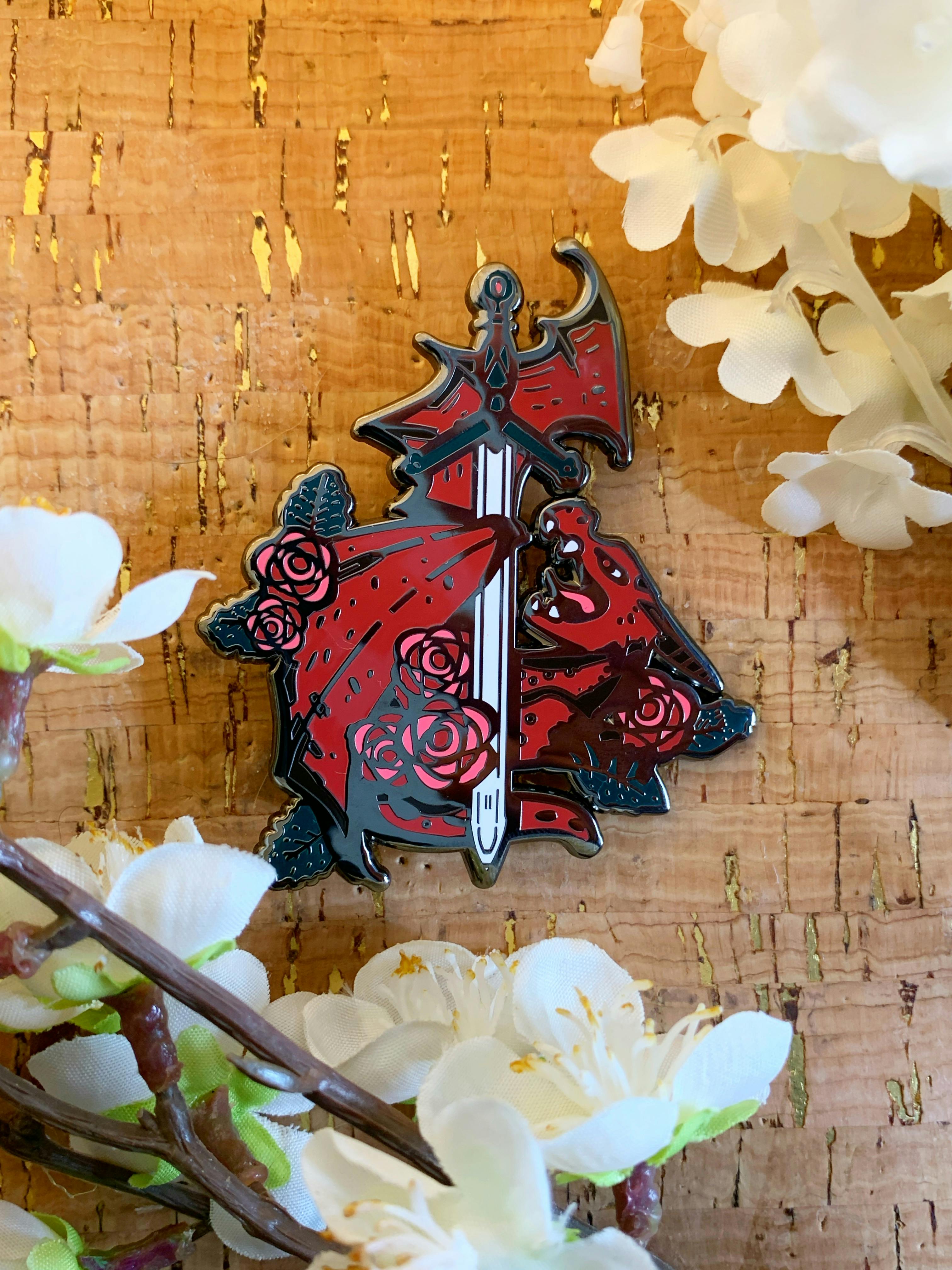 Medieval Europe Black Nickel 2.5in Hard Enamel Pin