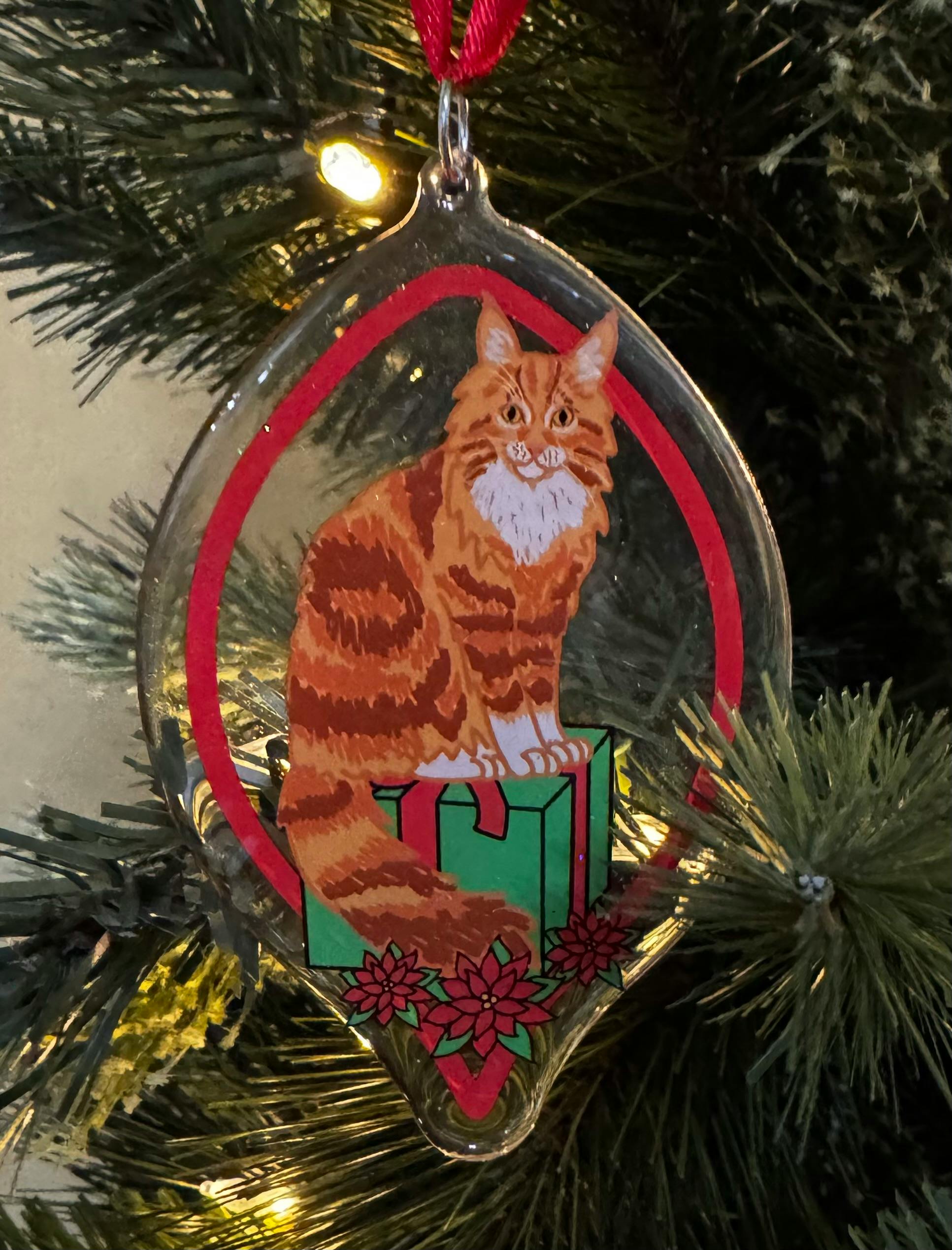 Red Tabby Ornament