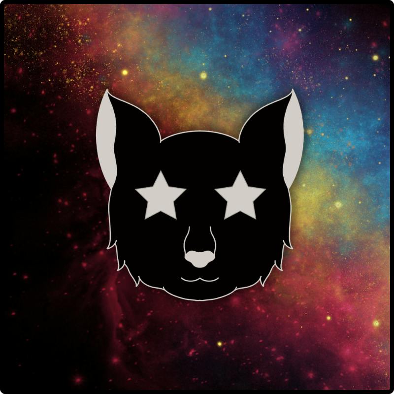 Black Cat Head Magnet