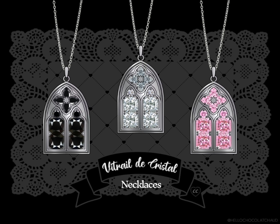 Vitrail de Cristal necklace SET OF 2