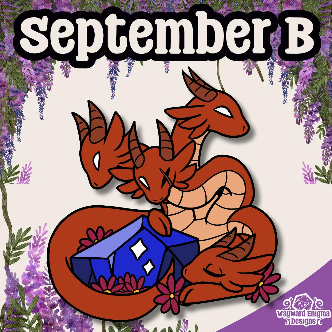 September B - Birthstone Beast Enamel Pin